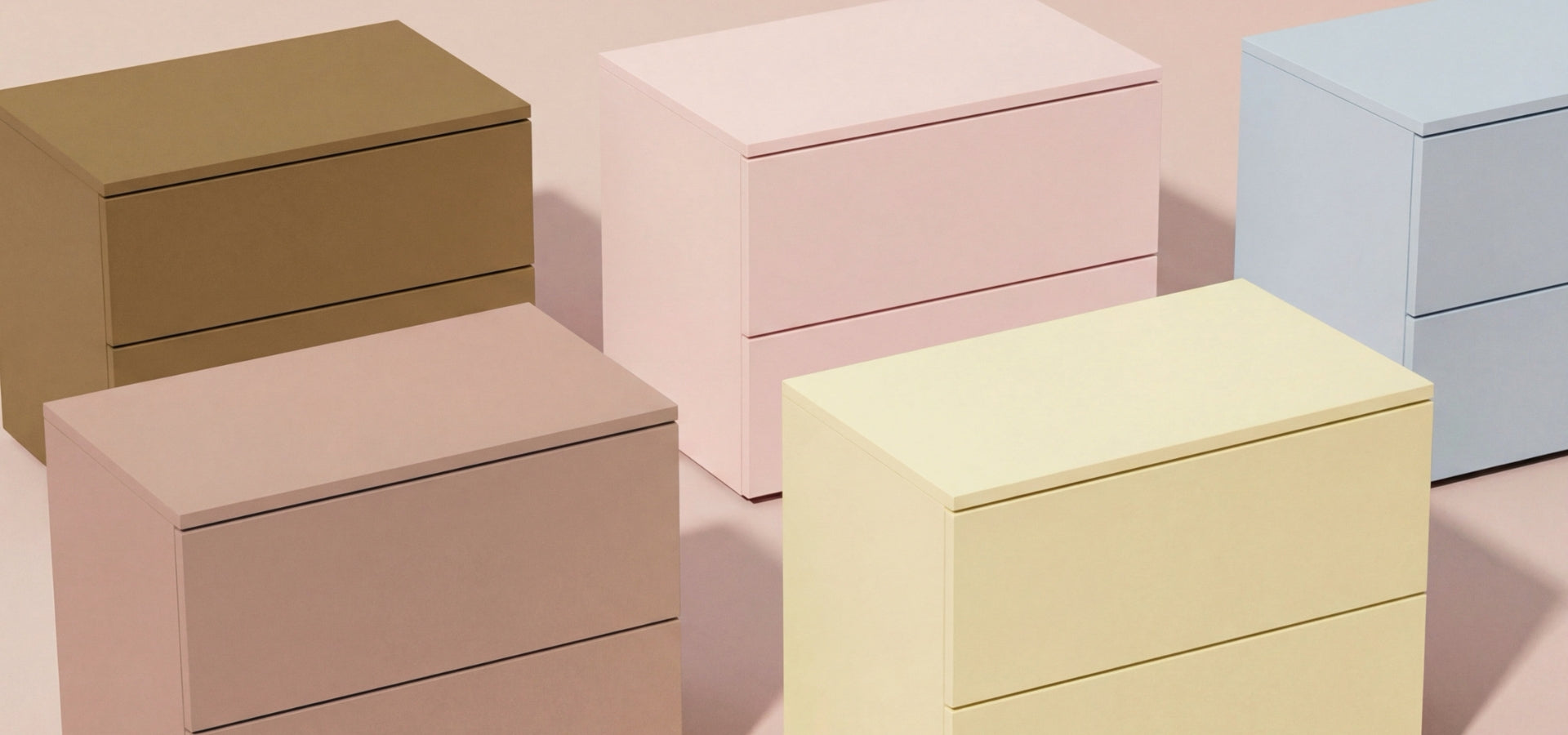 meubles de salle de bain colorés polopolo en différentes teintes