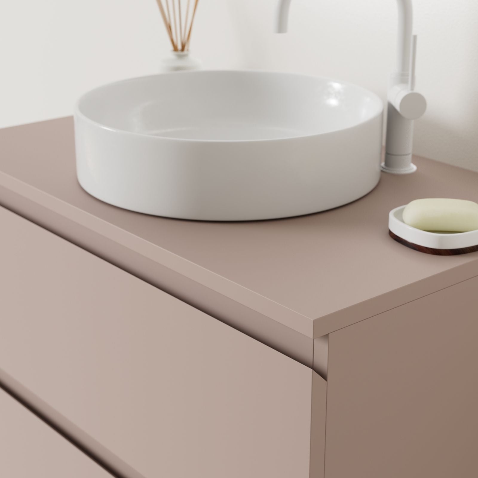 meuble salle de bain marco parme 80 cm façade prise de main vue angle