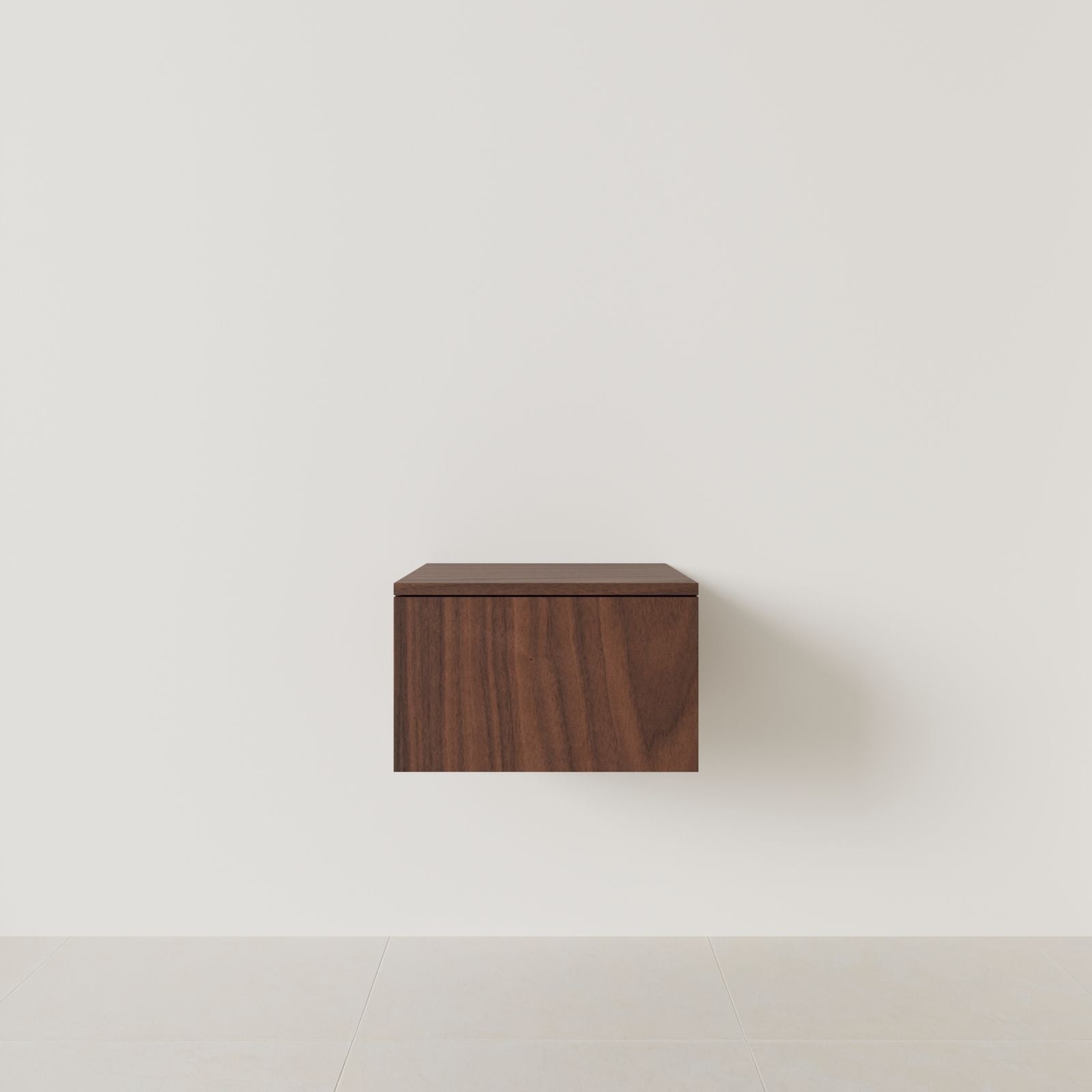 meuble salle de bain mino 50 cm noyer meuble seul suspendu vue face