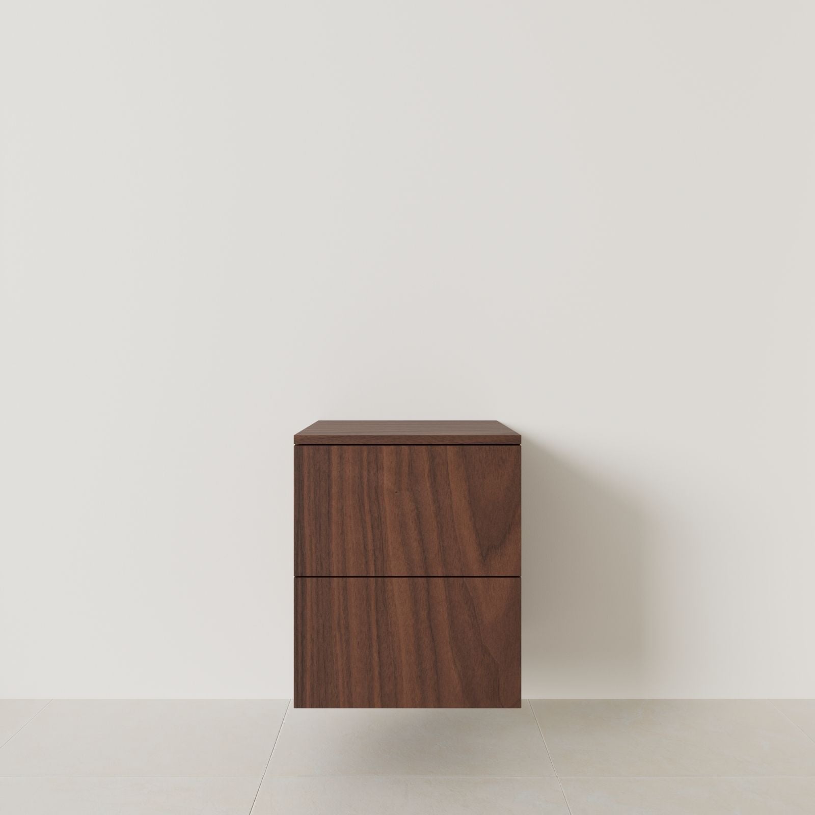 meuble salle de bain marco noyer 50 cm meuble seul suspendu vue face