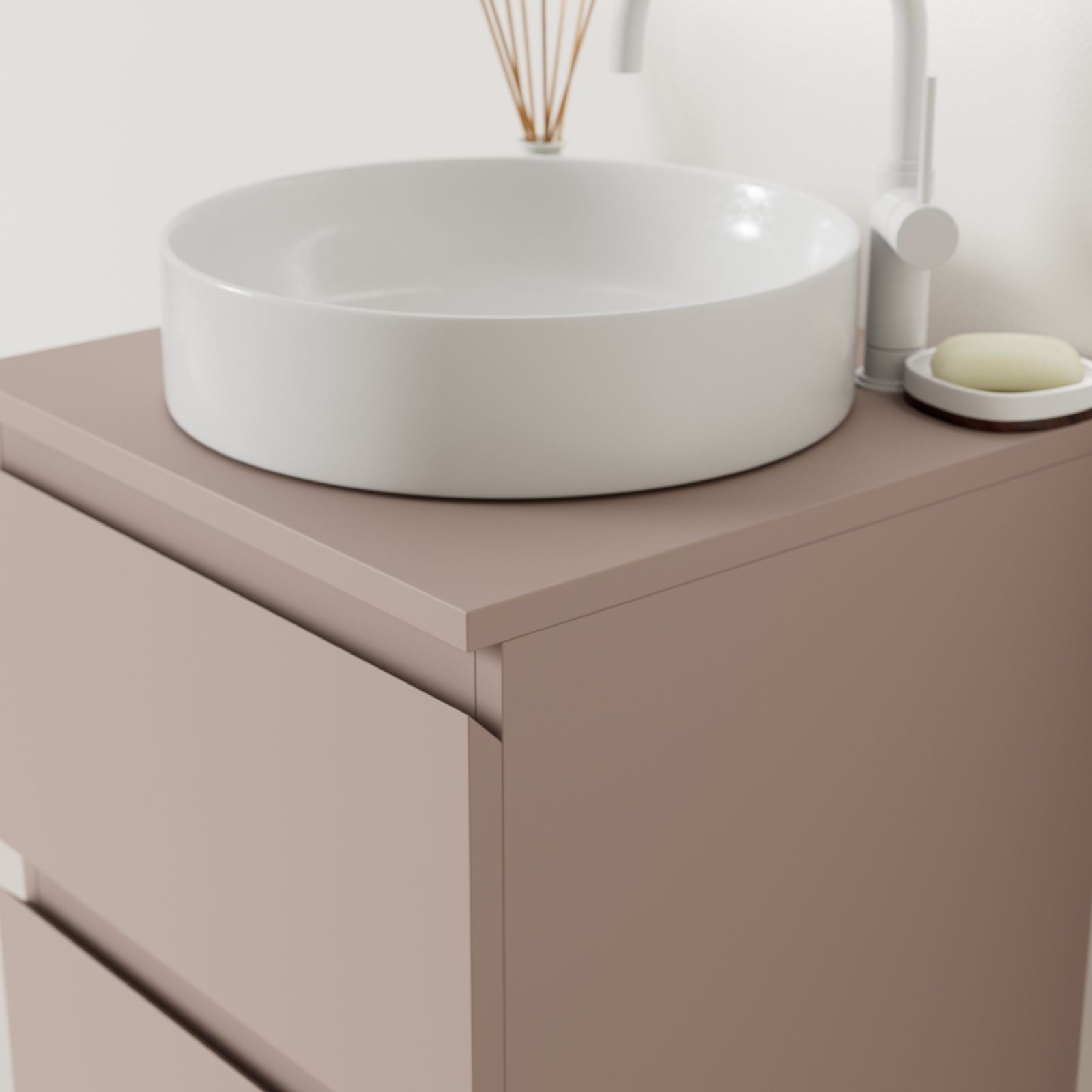 meuble salle de bain marco parme 50 cm façade prise de main vue angle