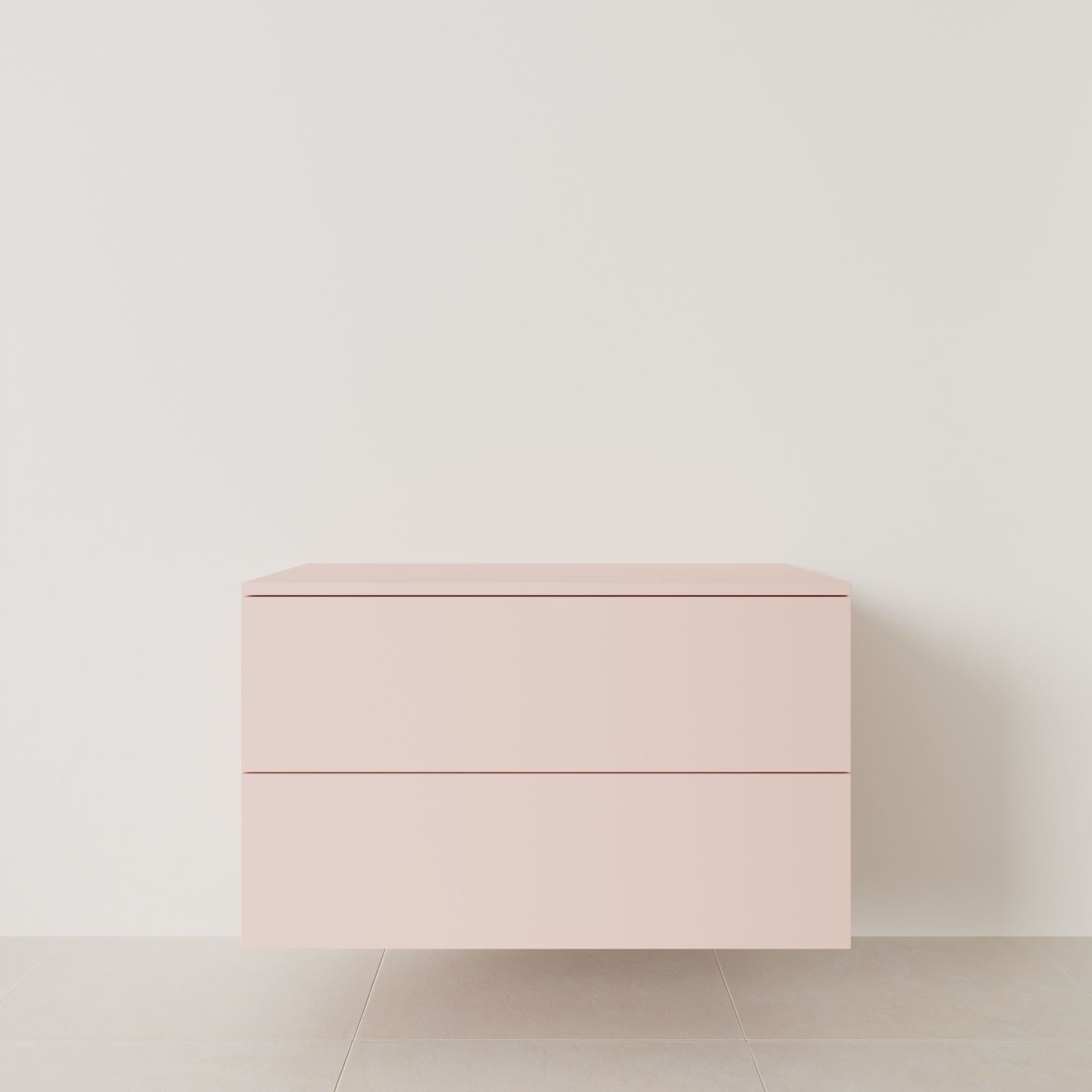 meuble salle de bain marco rose 100 cm meuble seul suspendu vue face