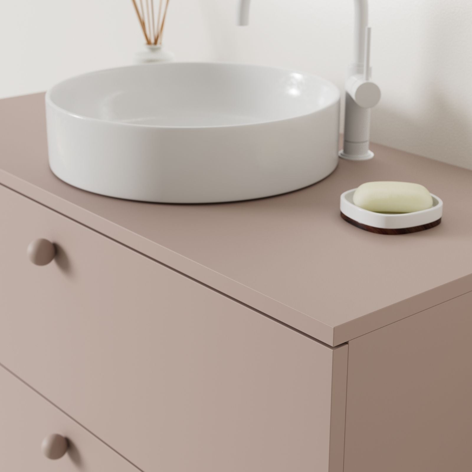 meuble salle de bain marco parme 100 cm avec vasque posé vue angle