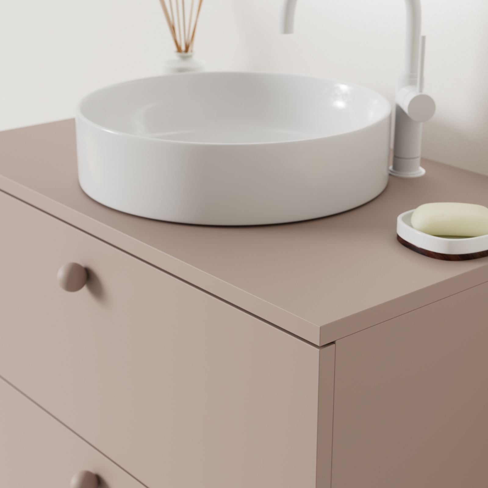 meuble salle de bain marco parme 80 cm avec vasque posé vue angle