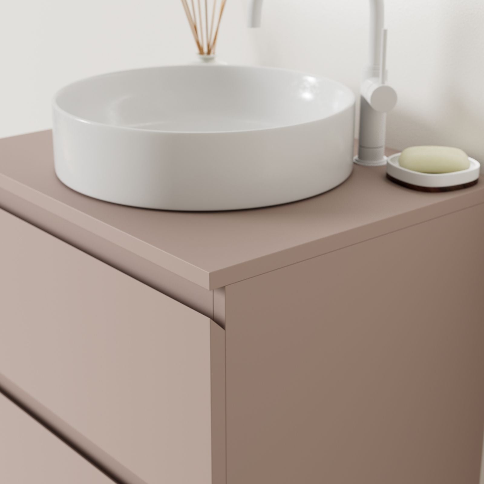 meuble salle de bain marco parme 60 cm façade prise de main vue angle