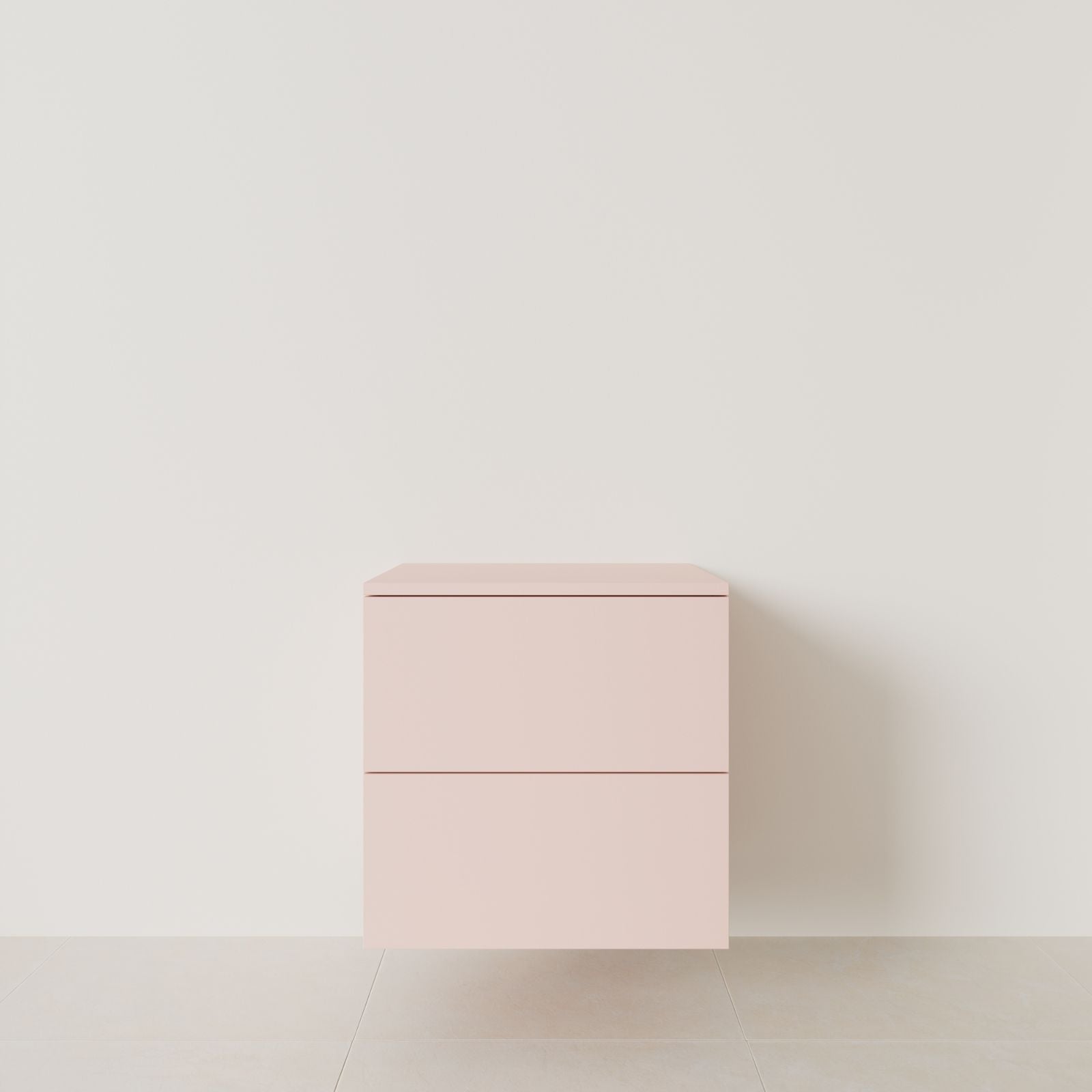 meuble salle de bain marco rose 60 cm meuble seul suspendu vue face