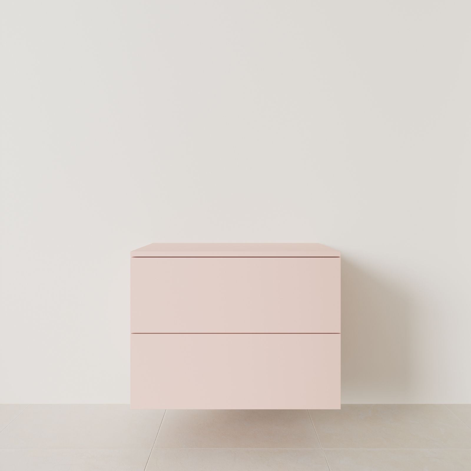 meuble salle de bain marco rose 80 cm meuble seul suspendu vue face