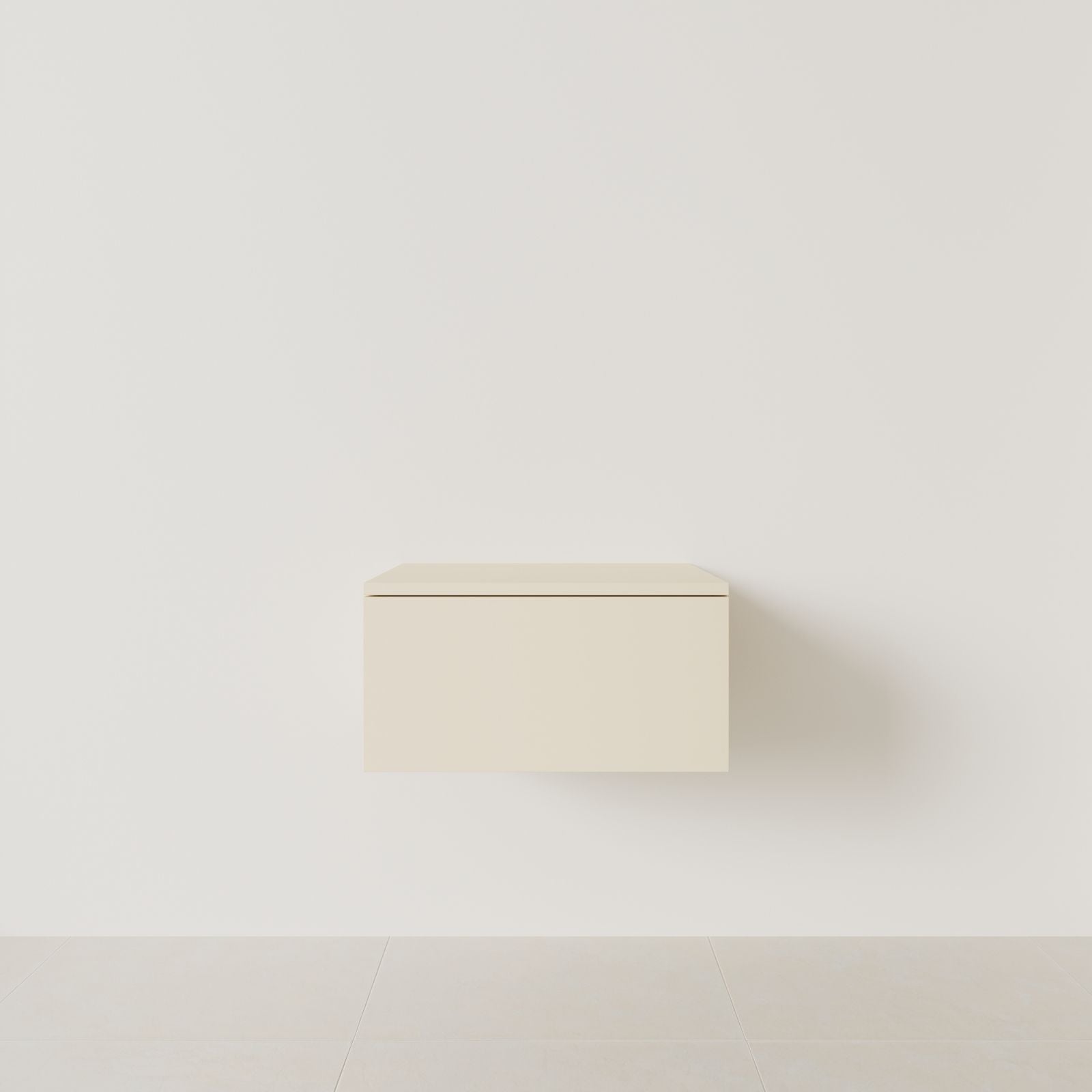 meuble salle de bain mino 60 cm sable meuble seul suspendu vue face