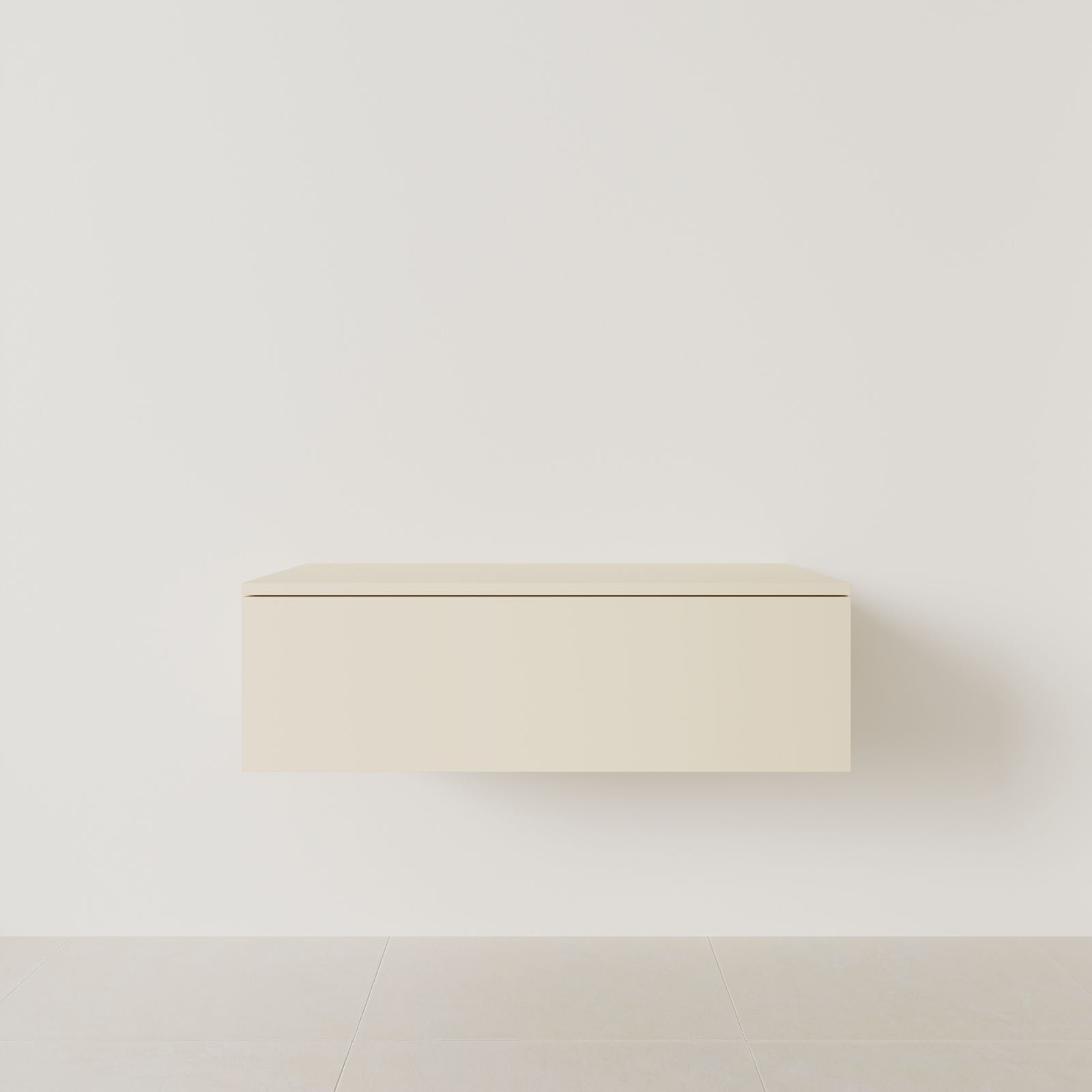meuble salle de bain mino 100 cm sable meuble seul suspendu vue face