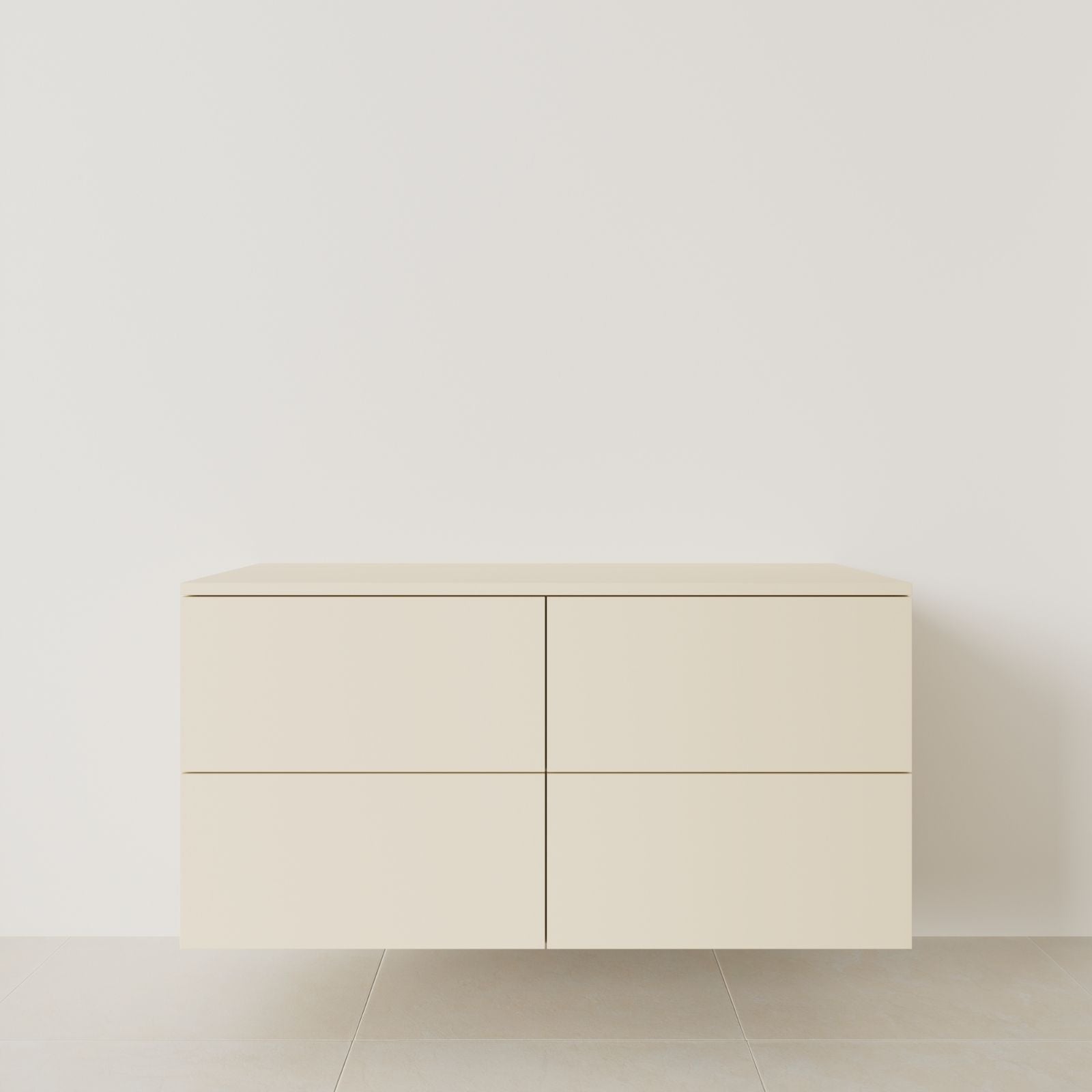meuble salle de bain marco 120 cm double vasque suspendu sable meuble seul vue face