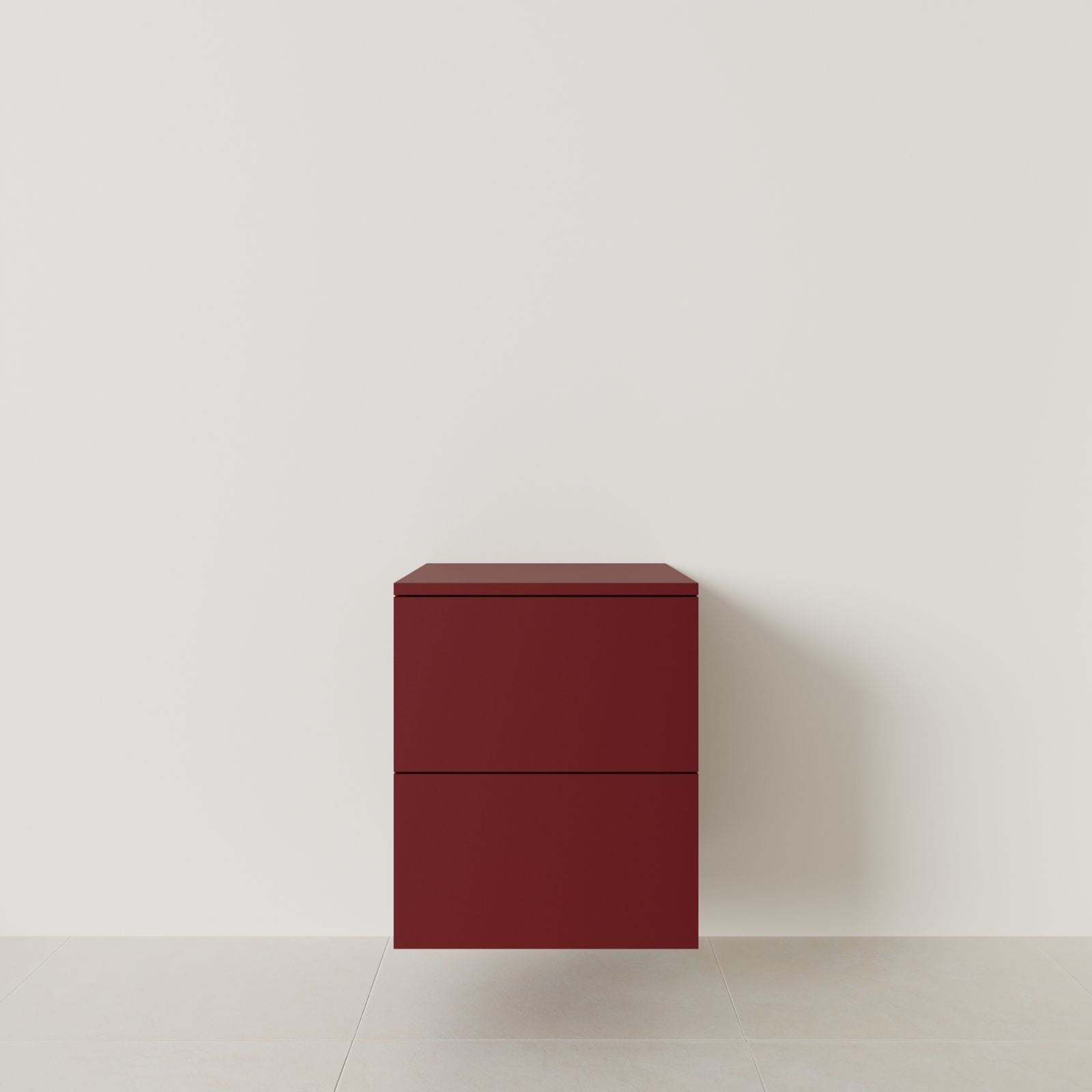 meuble salle de bain marco rubis 50 cm meuble seul suspendu vue face