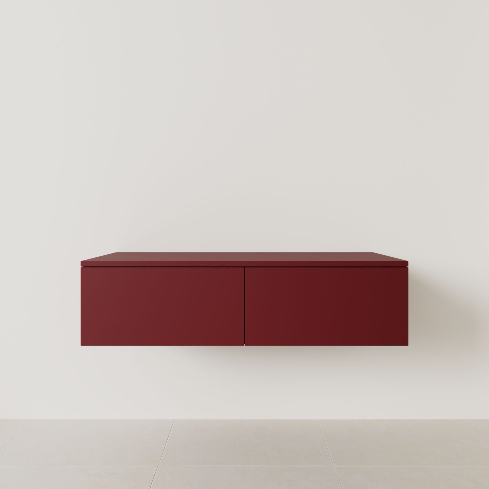 meuble salle de bain mino 120 cm double vasque suspendu rubis meuble seul vue face
