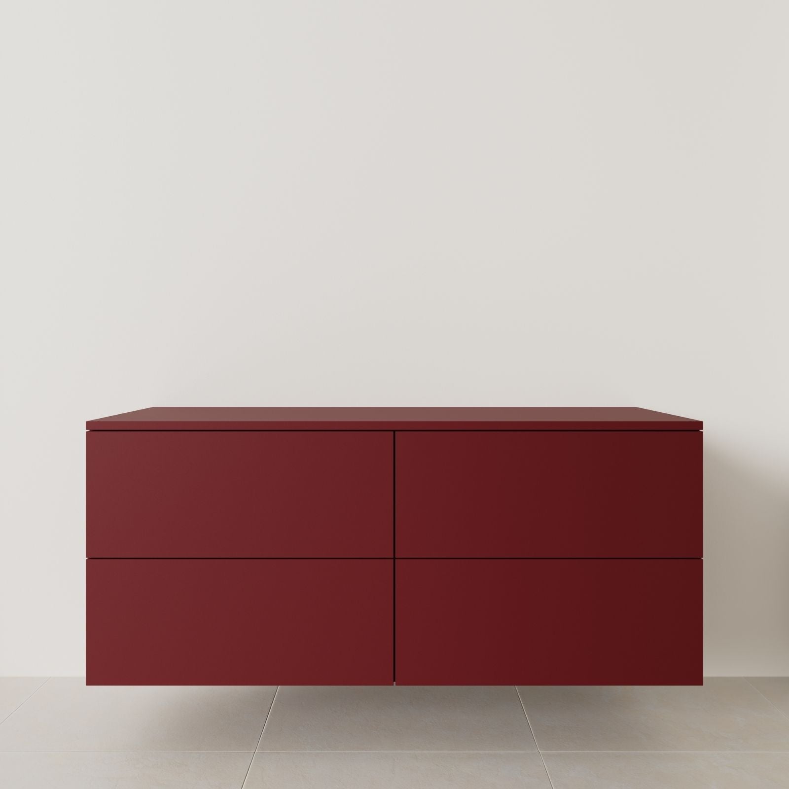 meuble salle de bain marco 140 cm double vasque suspendu rubis meuble seul vue face