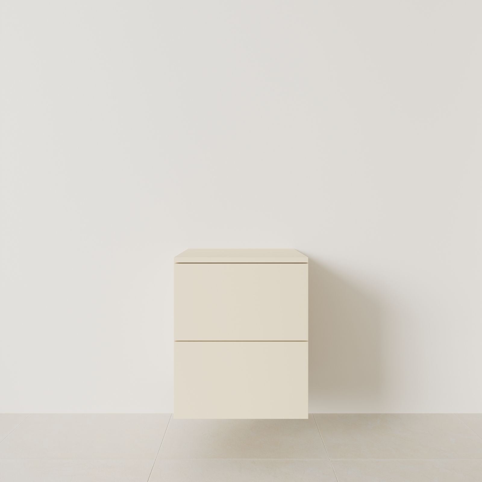 meuble salle de bain marco sable 50 cm meuble seul suspendu vue face
