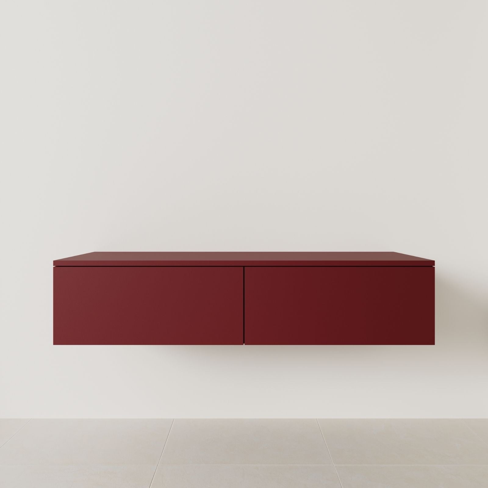 meuble salle de bain mino 140 cm double vasque suspendu rubis meuble seul vue face