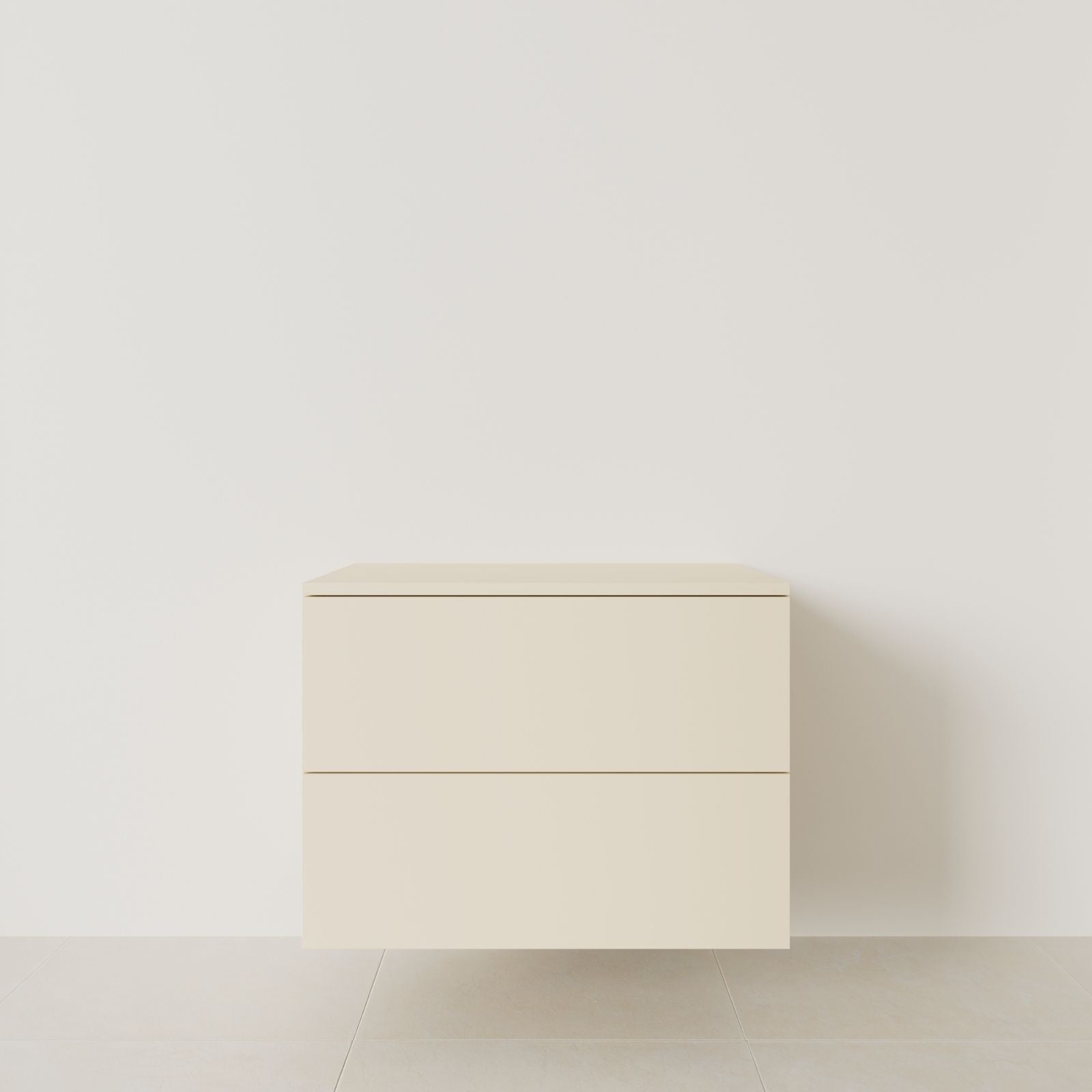 meuble salle de bain marco sable 80 cm meuble seul suspendu vue face