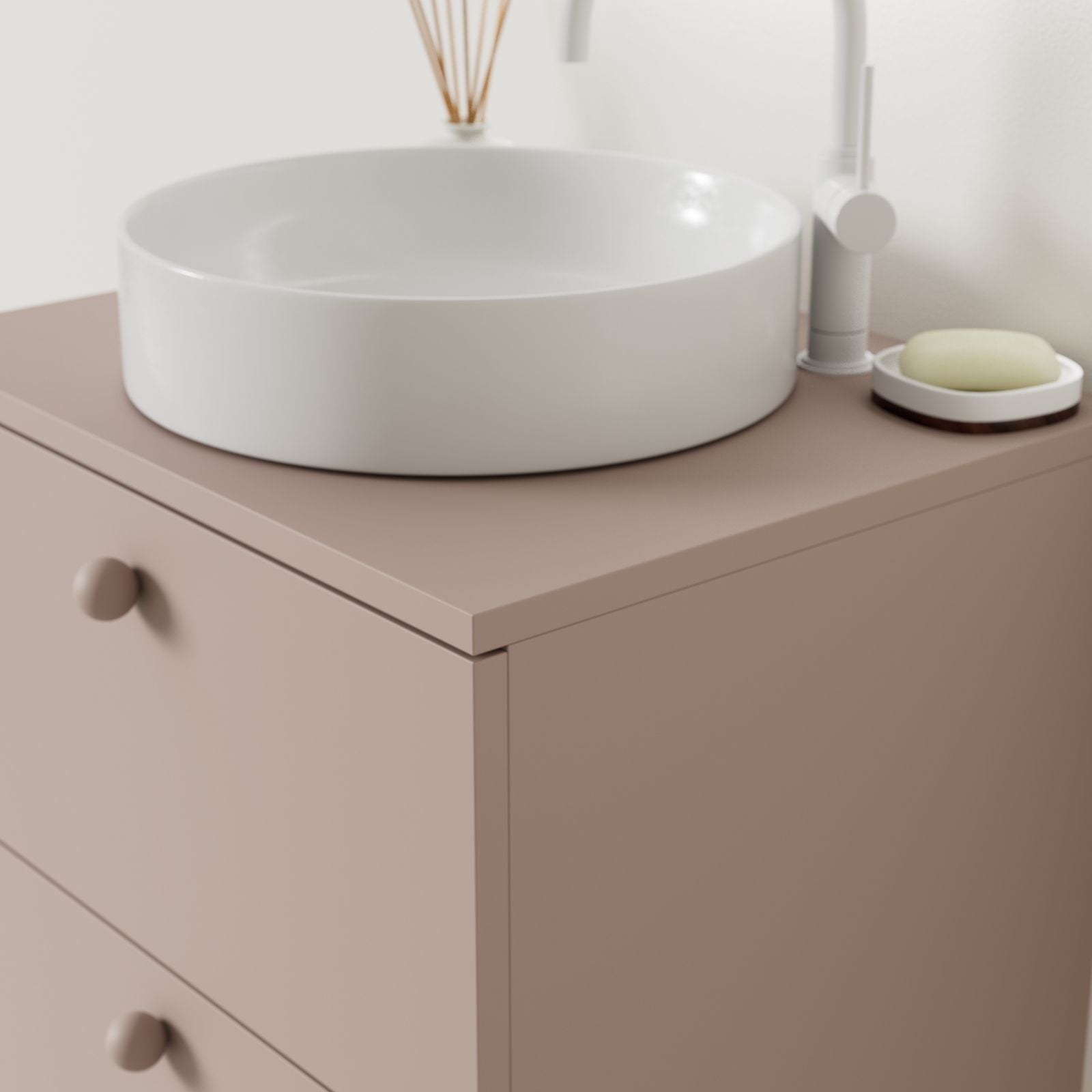 meuble salle de bain marco parme 60 cm avec vasque posé vue angle