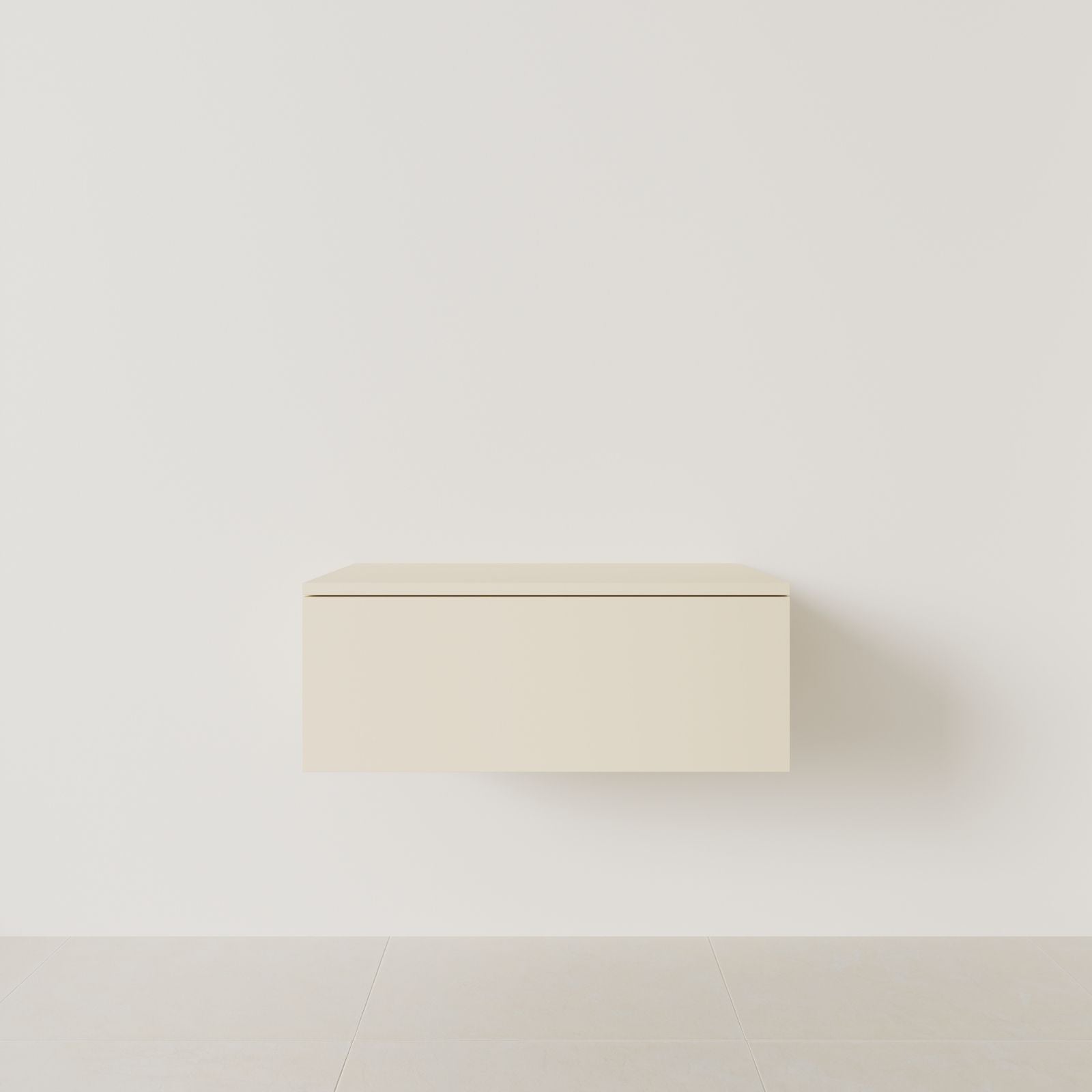 meuble salle de bain mino 80 cm sable meuble seul suspendu vue face