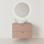 meuble salle de bain marco 80 cm argile façade lisse vue face