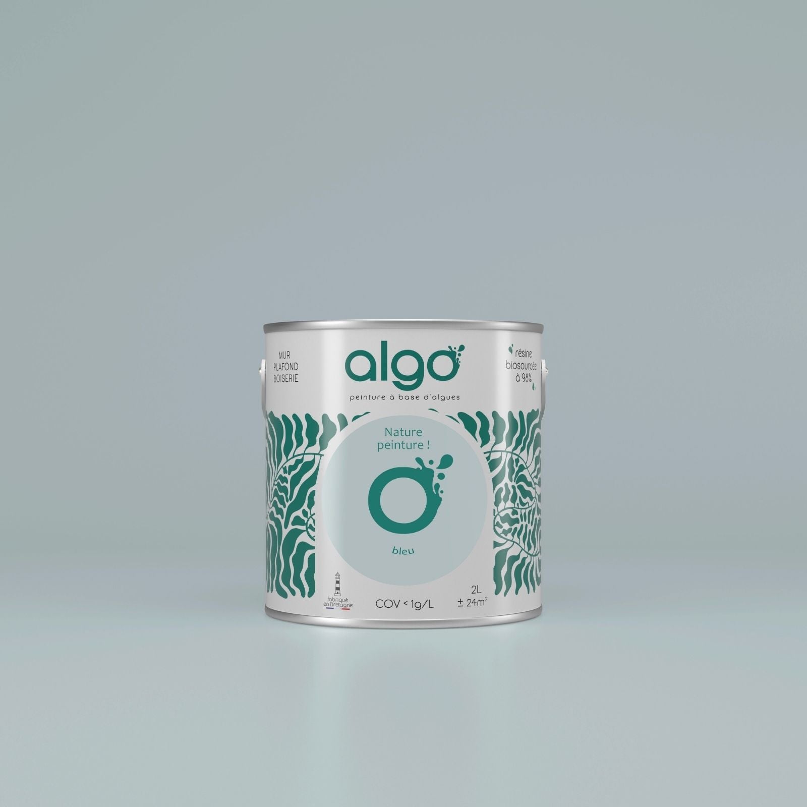 peinture meuble salle de bain couleur bleu finition pot