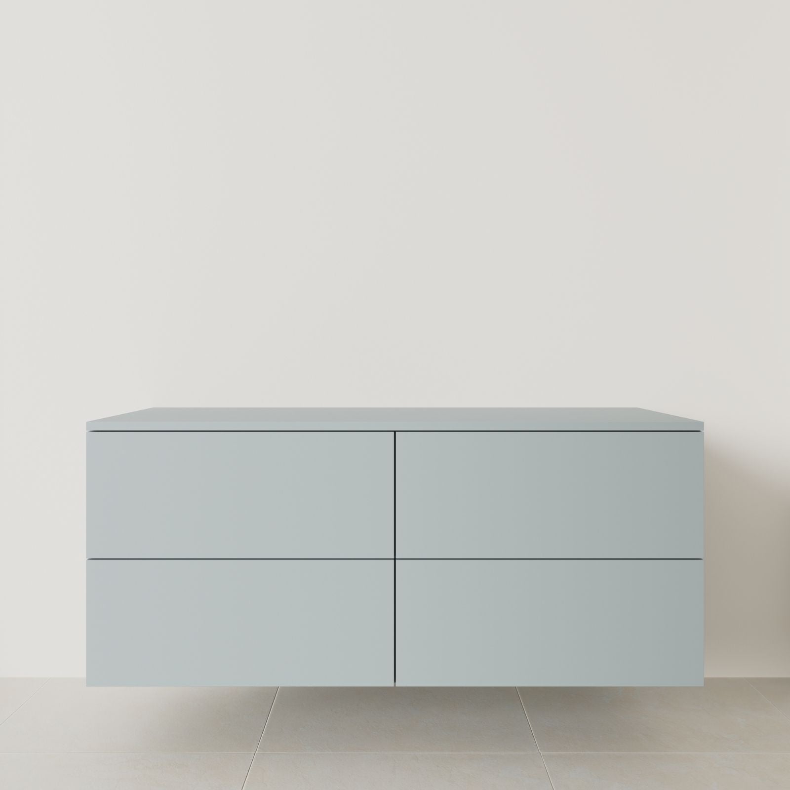 meuble salle de bain marco 140 cm double vasque suspendu bleu meuble seul vue face