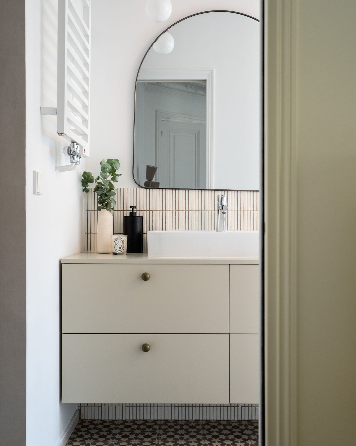 meuble salle de bain familiale personnalisable beige