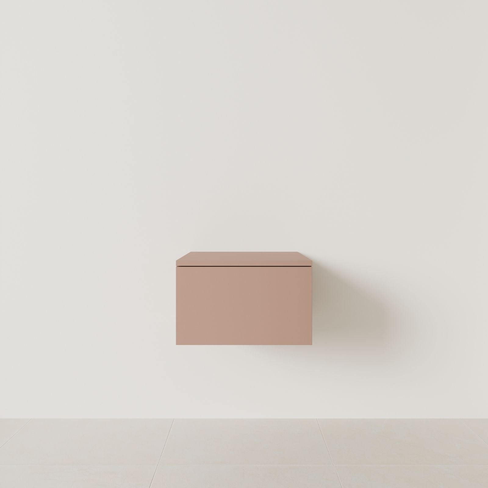 meuble salle de bain mino 50 cm argile meuble seul suspendu vue face