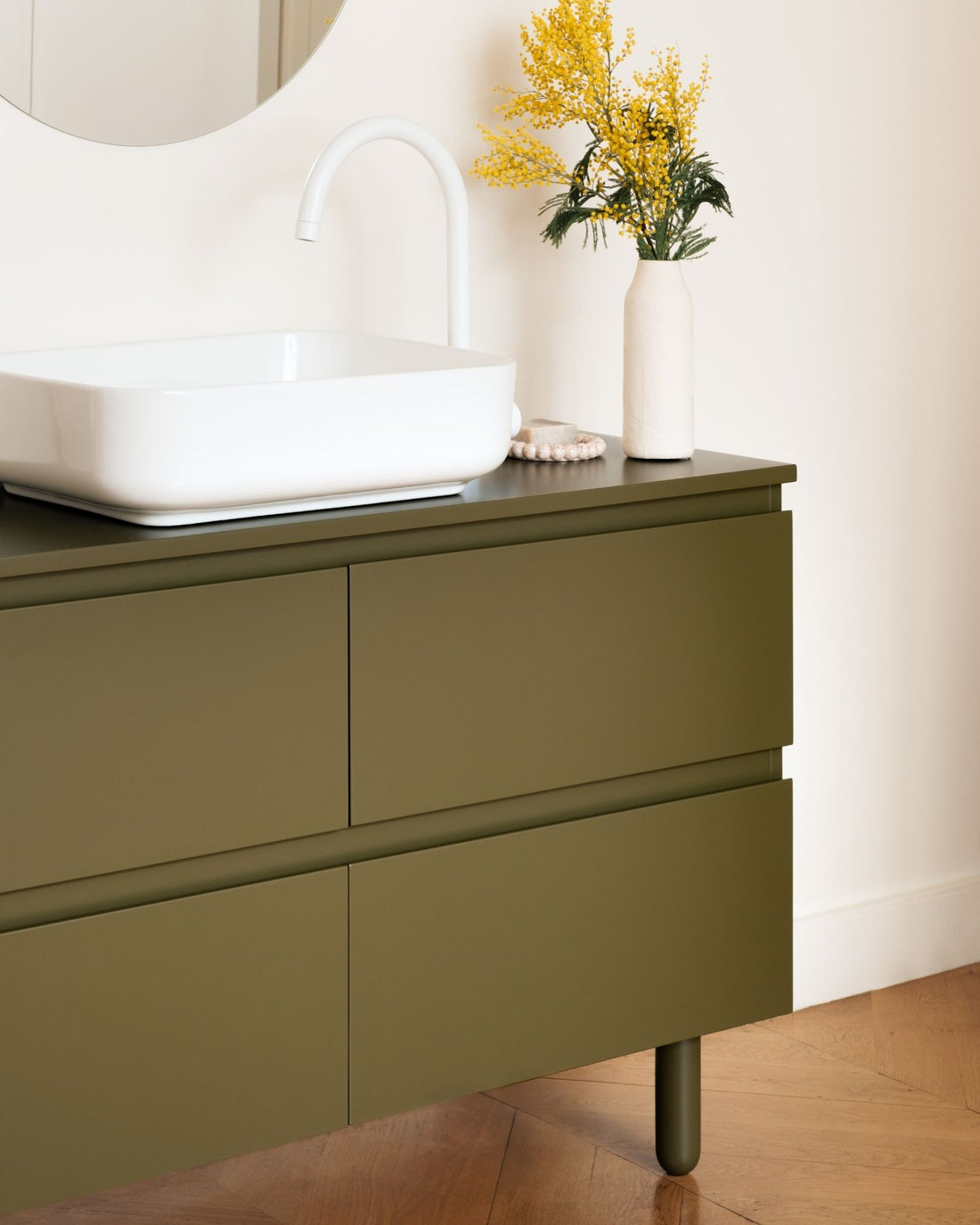pied pour meuble de salle de bain pedro kaki