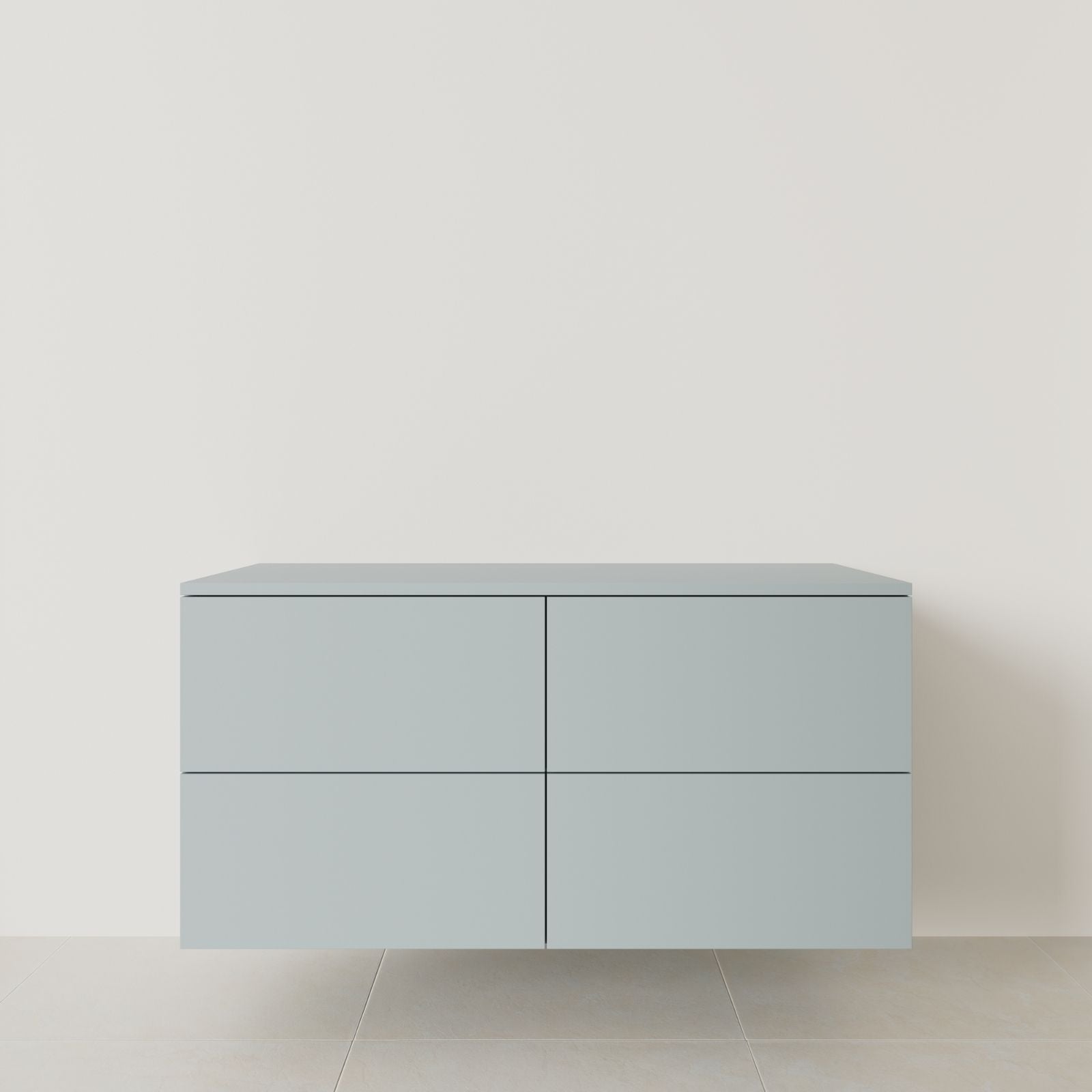 meuble salle de bain marco 120 cm double vasque suspendu bleu meuble seul vue face