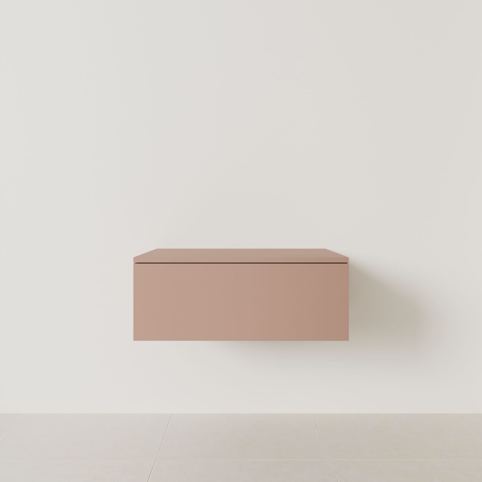 meuble salle de bain mino 80 cm argile meuble seul suspendu vue face