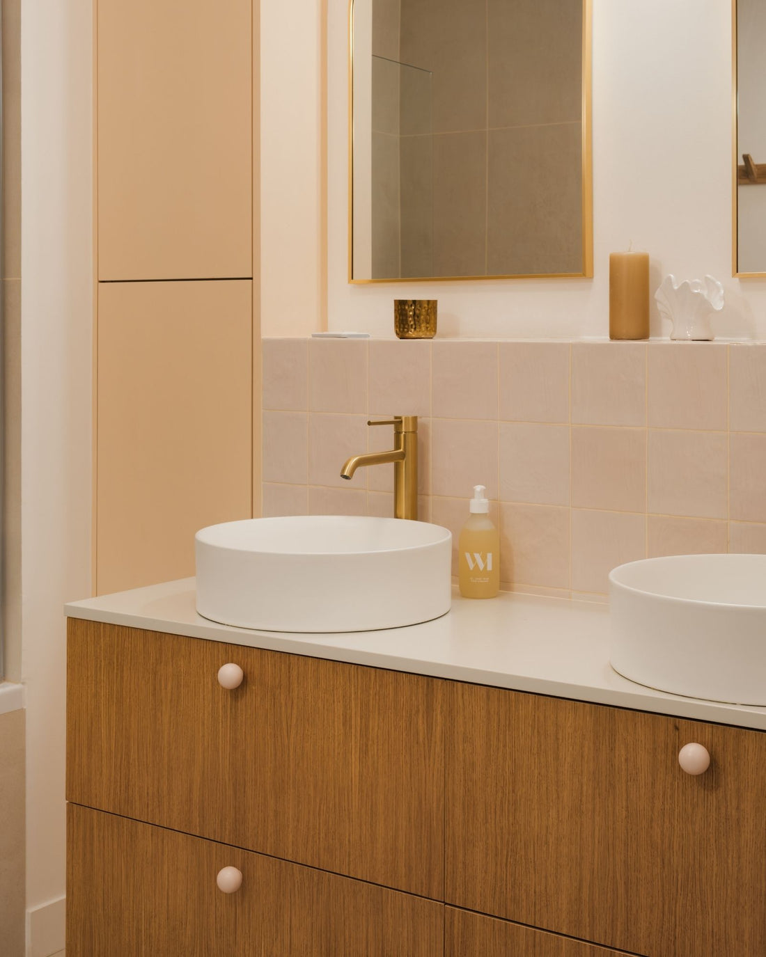 meuble de salle de bain placage bois chêne