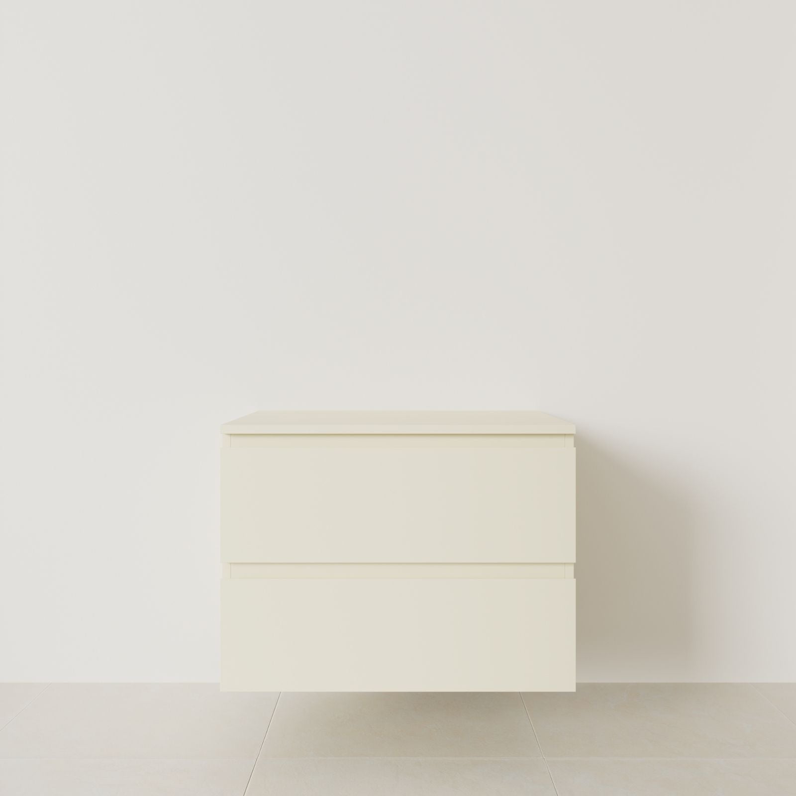 meuble salle de bain marco coquille 80 cm meuble seul suspendu poignées intégrées vue face.