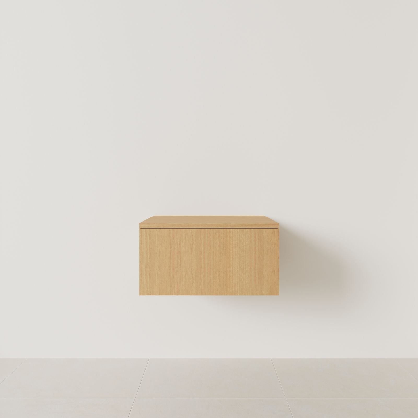meuble salle de bain mino 60 cm chêne meuble seul suspendu vue face