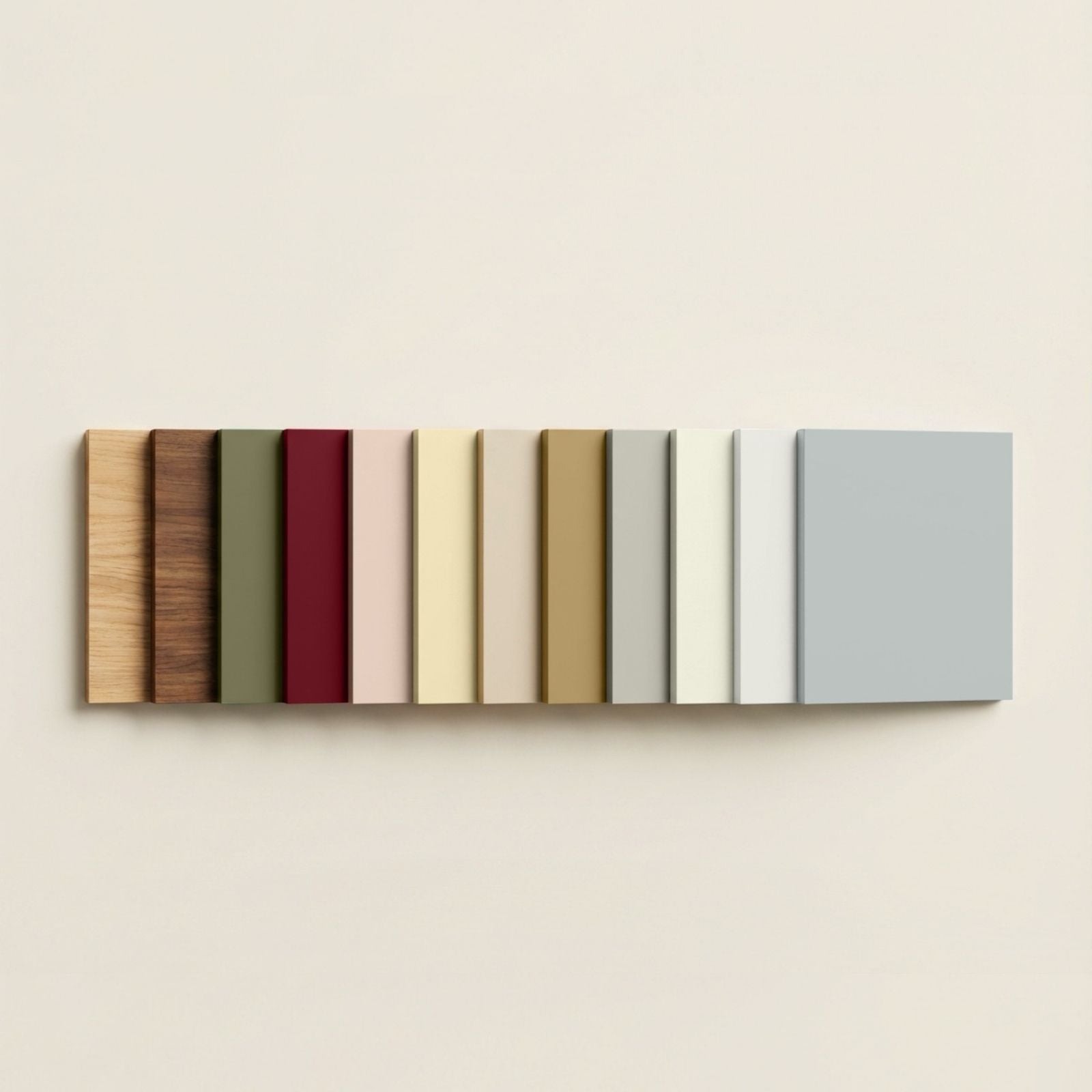 coffret échantillons couleurs meubles salle de bain polobox 12 couleurs 2 bois