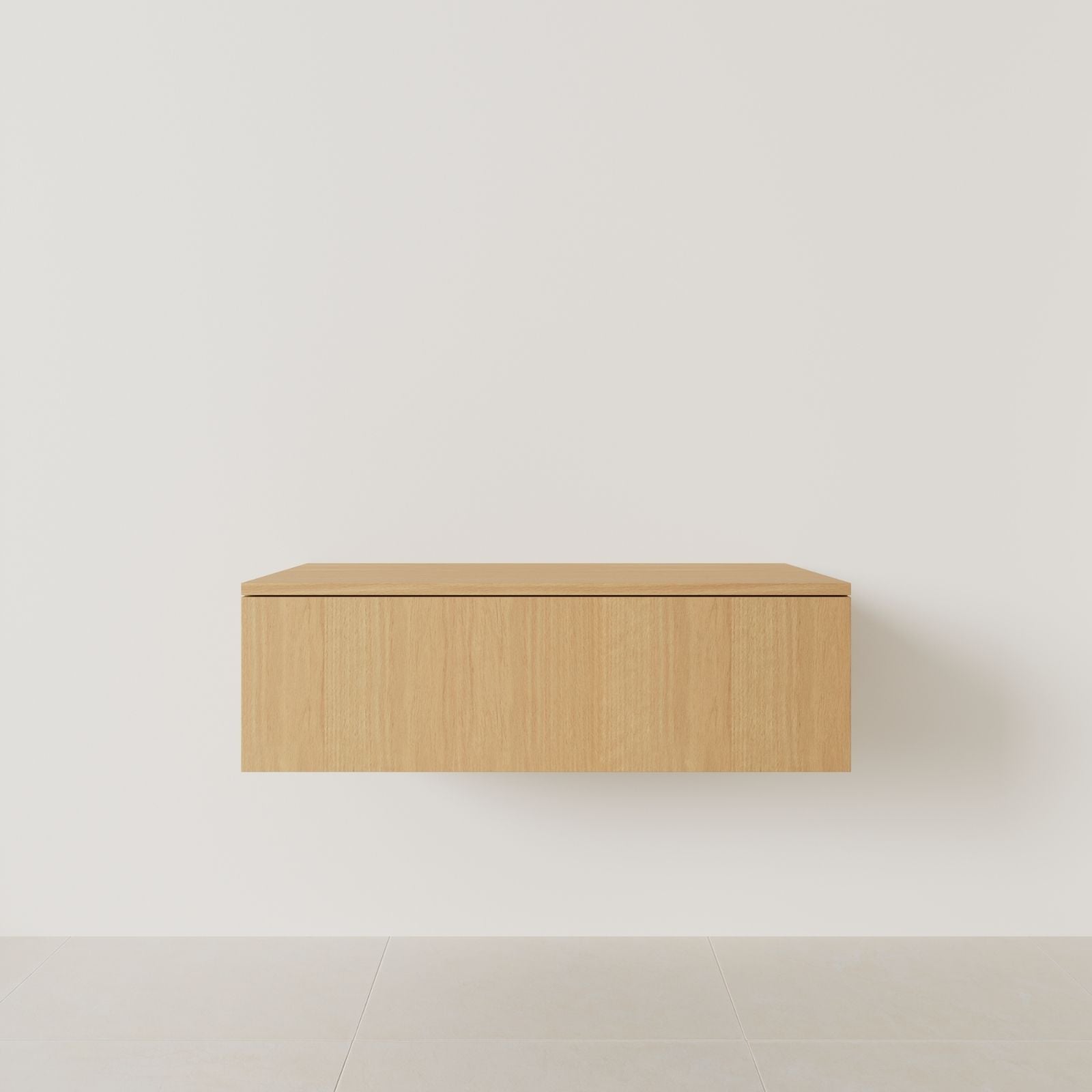 meuble salle de bain mino 100 cm chêne meuble seul suspendu vue face