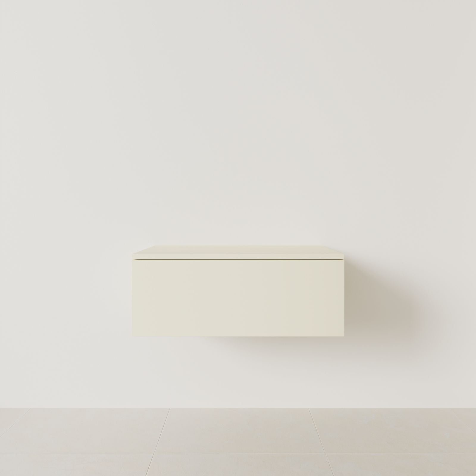 meuble salle de bain mino 80 cm coquille meuble seul suspendu vue face
