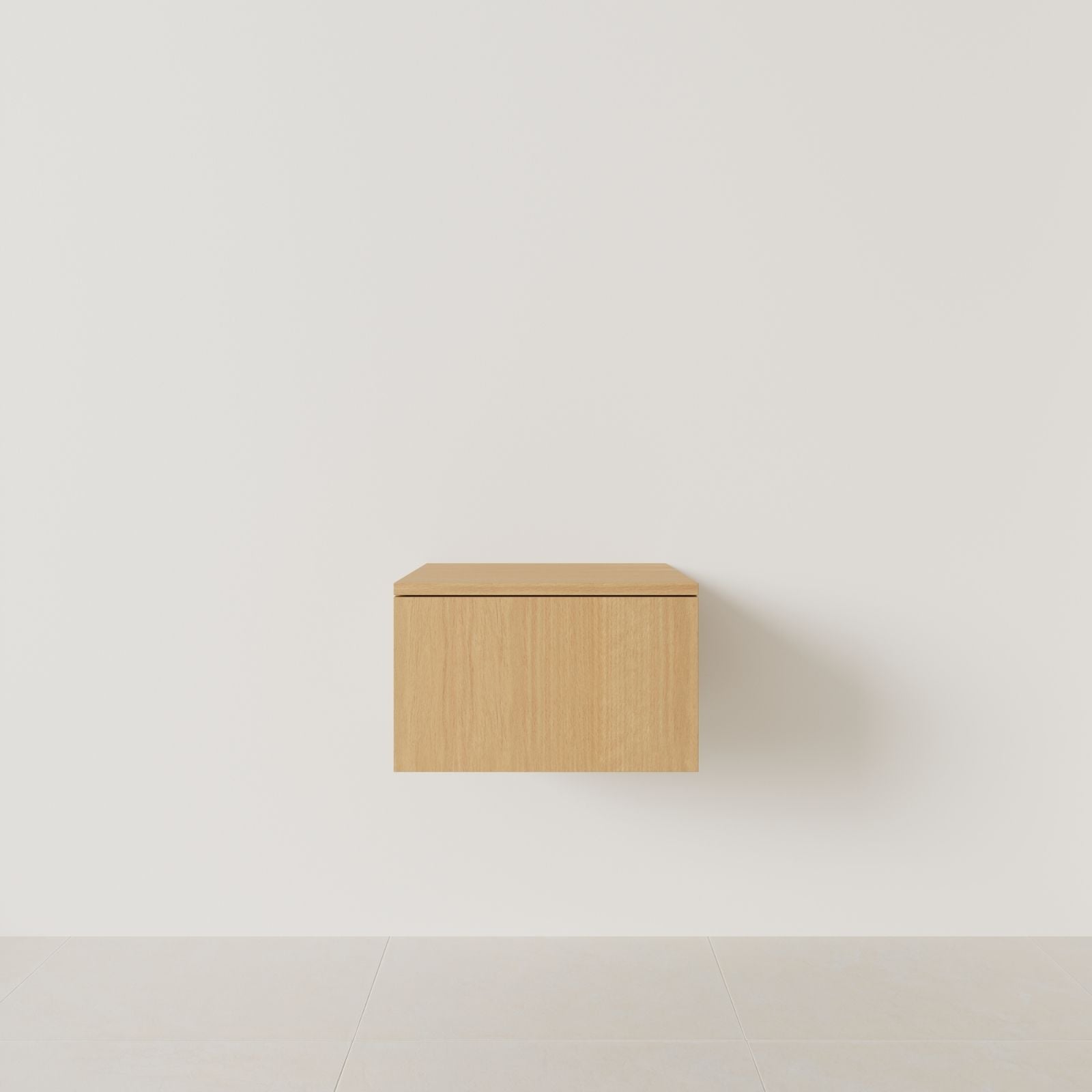 meuble salle de bain mino 50 cm chêne meuble seul suspendu vue face