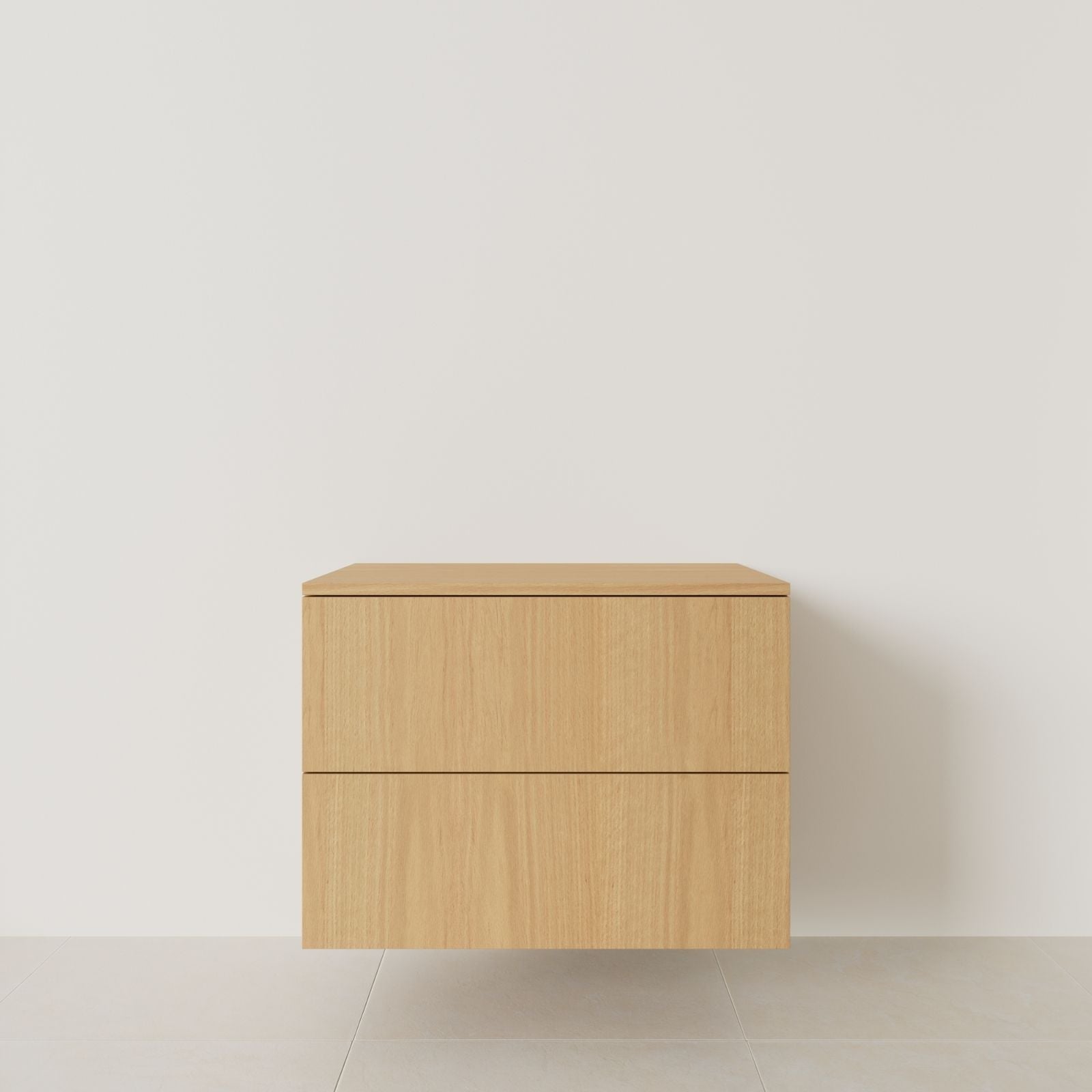 meuble salle de bain marco chêne 80 cm meuble seul suspendu vue face