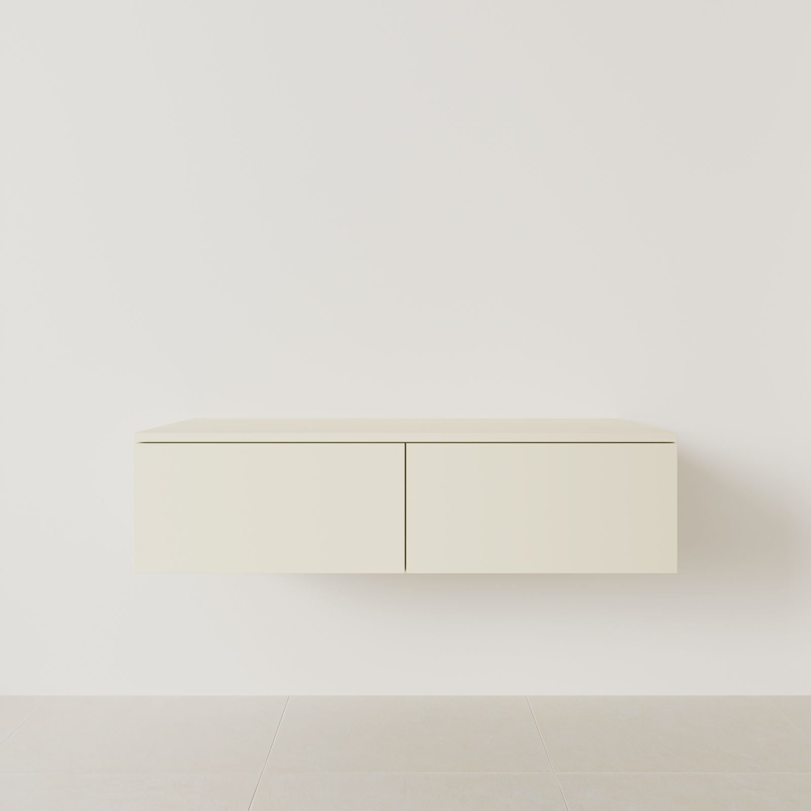 meuble salle de bain mino 120 cm double vasque suspendu coquille meuble seul vue face