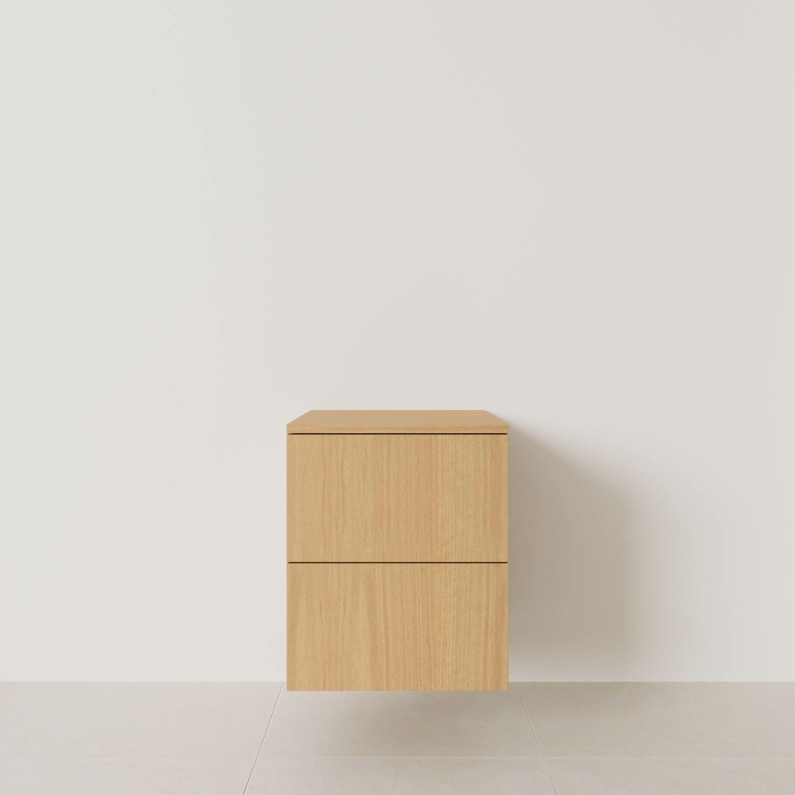 meuble salle de bain marco chêne 50 cm meuble seul suspendu vue face