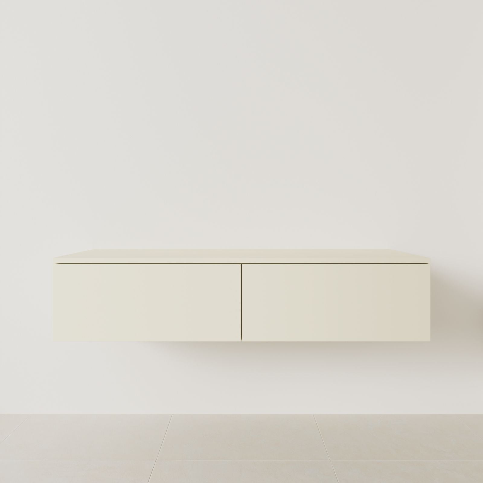 meuble salle de bain mino 140 cm double vasque suspendu coquille meuble seul vue face