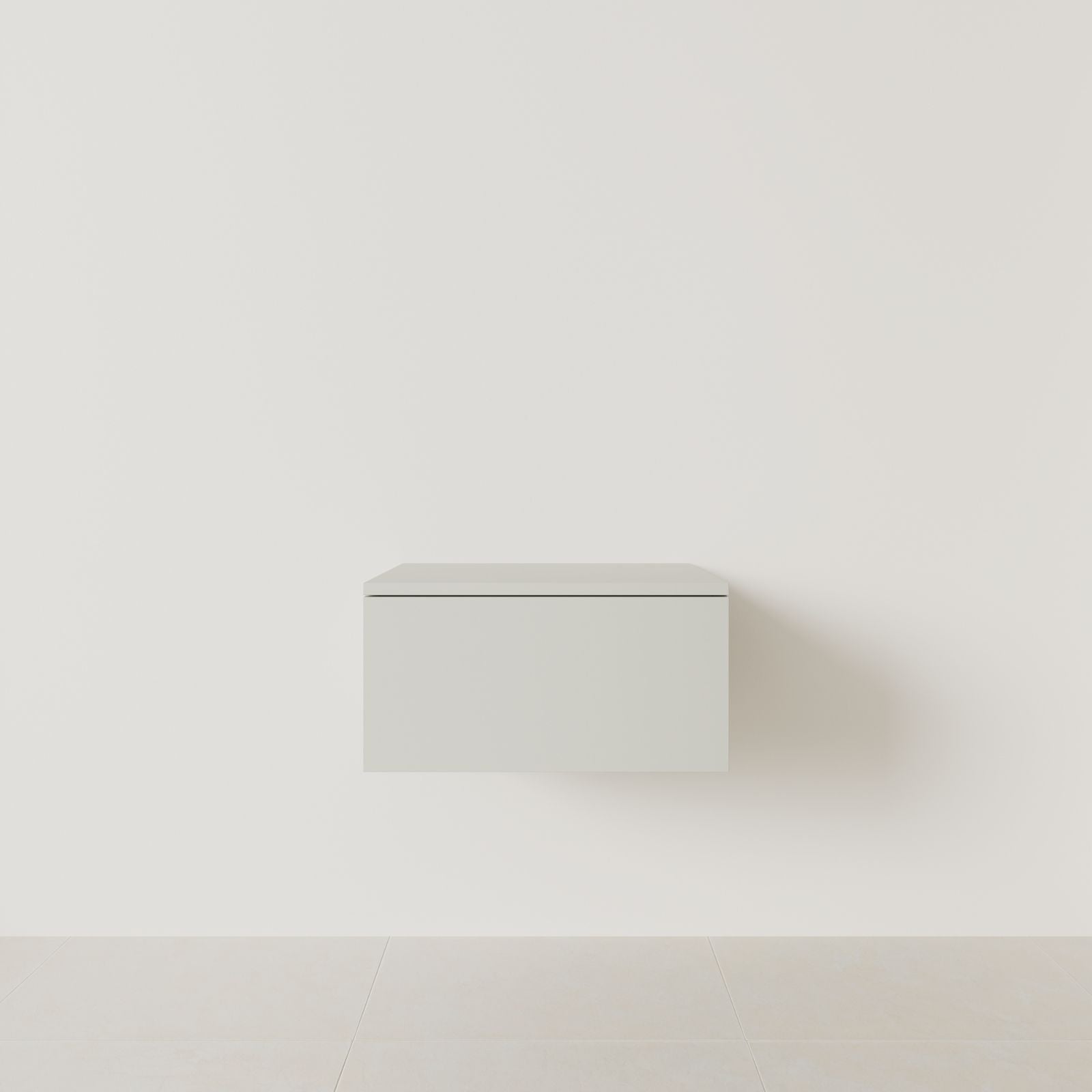 meuble salle de bain mino 60 cm craie meuble seul suspendu vue face