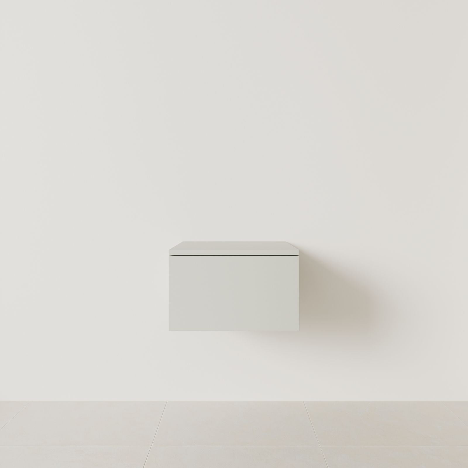 meuble salle de bain mino 50 cm craie meuble seul suspendu vue face