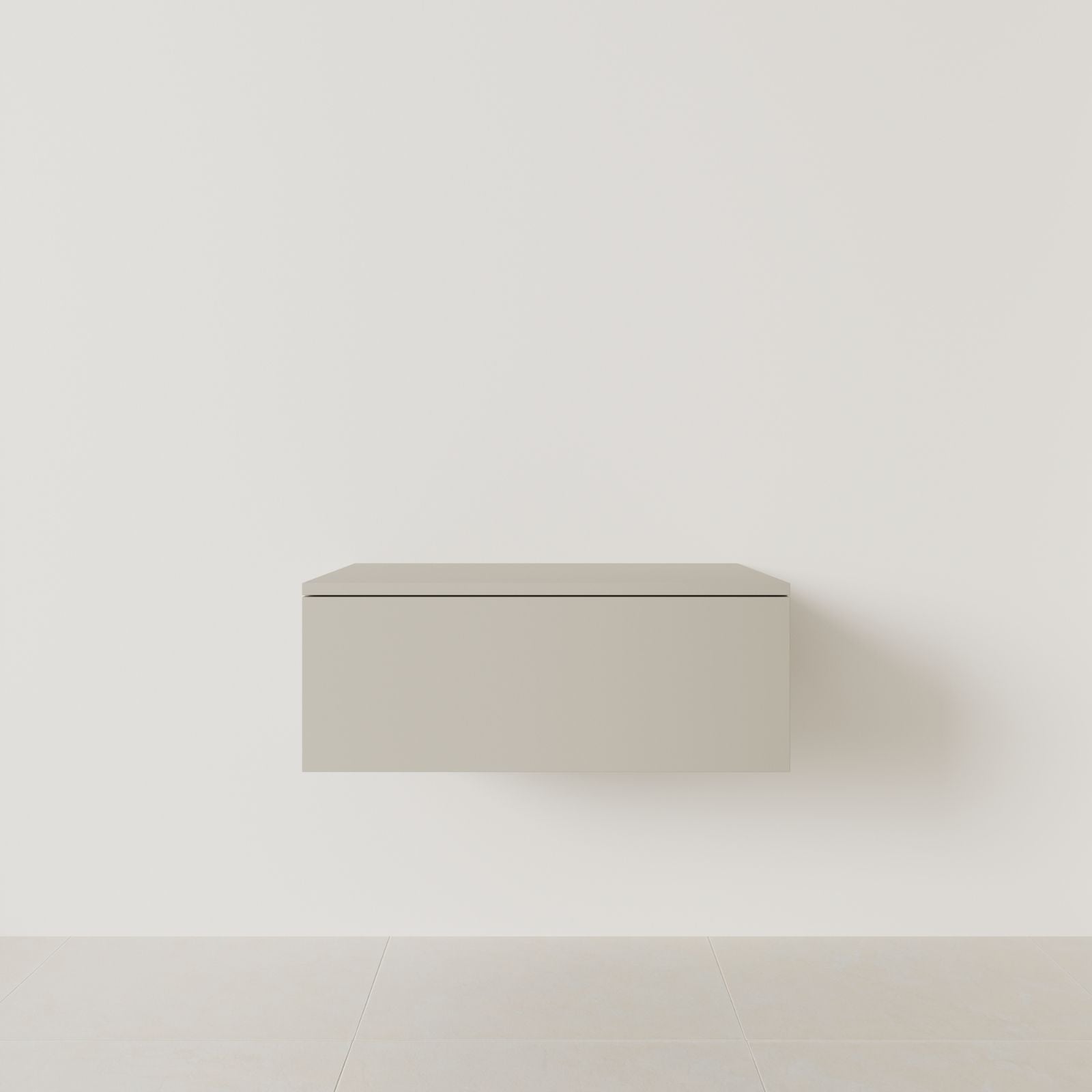 meuble salle de bain mino 80 cm greige meuble seul suspendu vue face