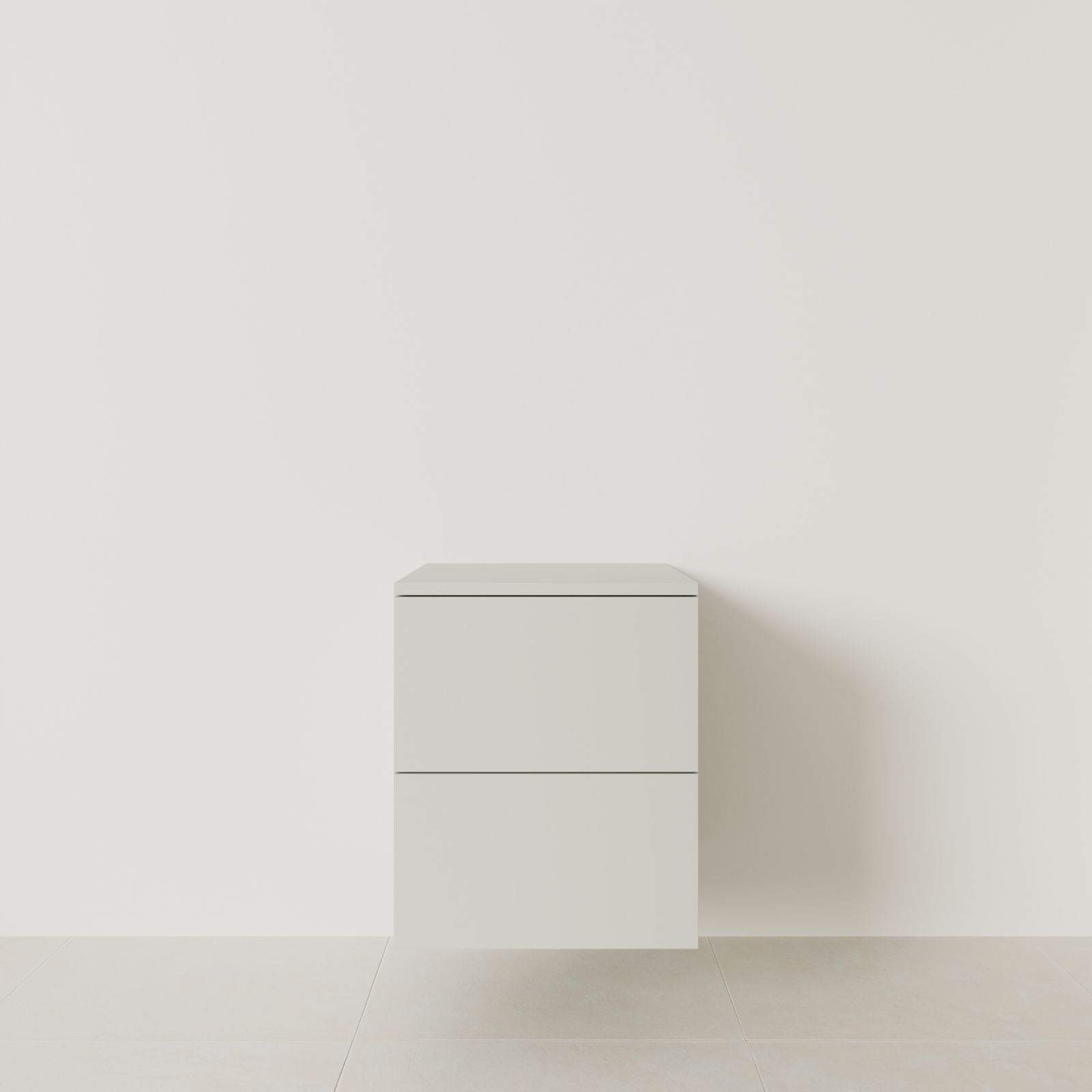 meuble salle de bain marco craie 50 cm meuble seul suspendu vue face