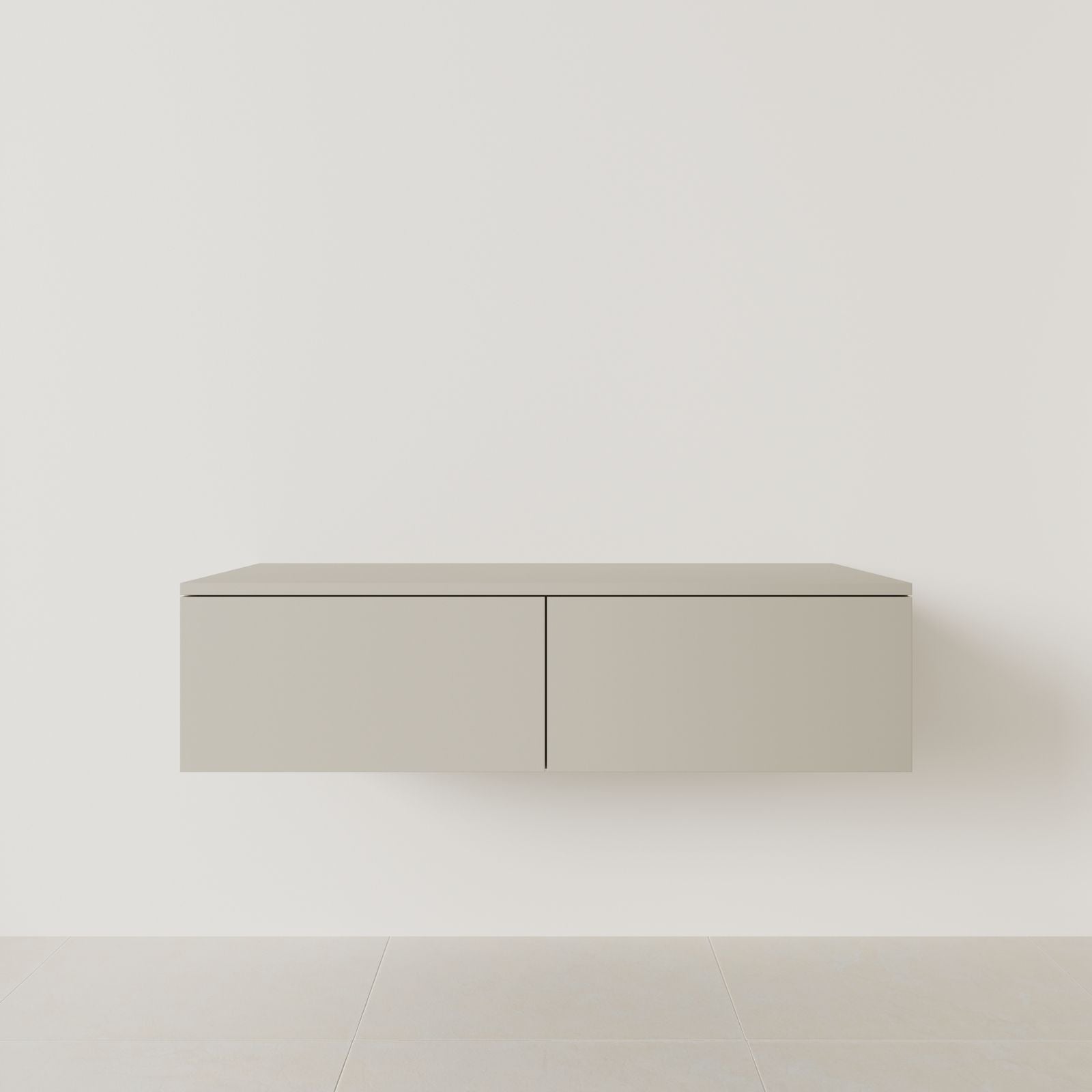 meuble salle de bain mino 120 cm double vasque suspendu greige meuble seul vue face