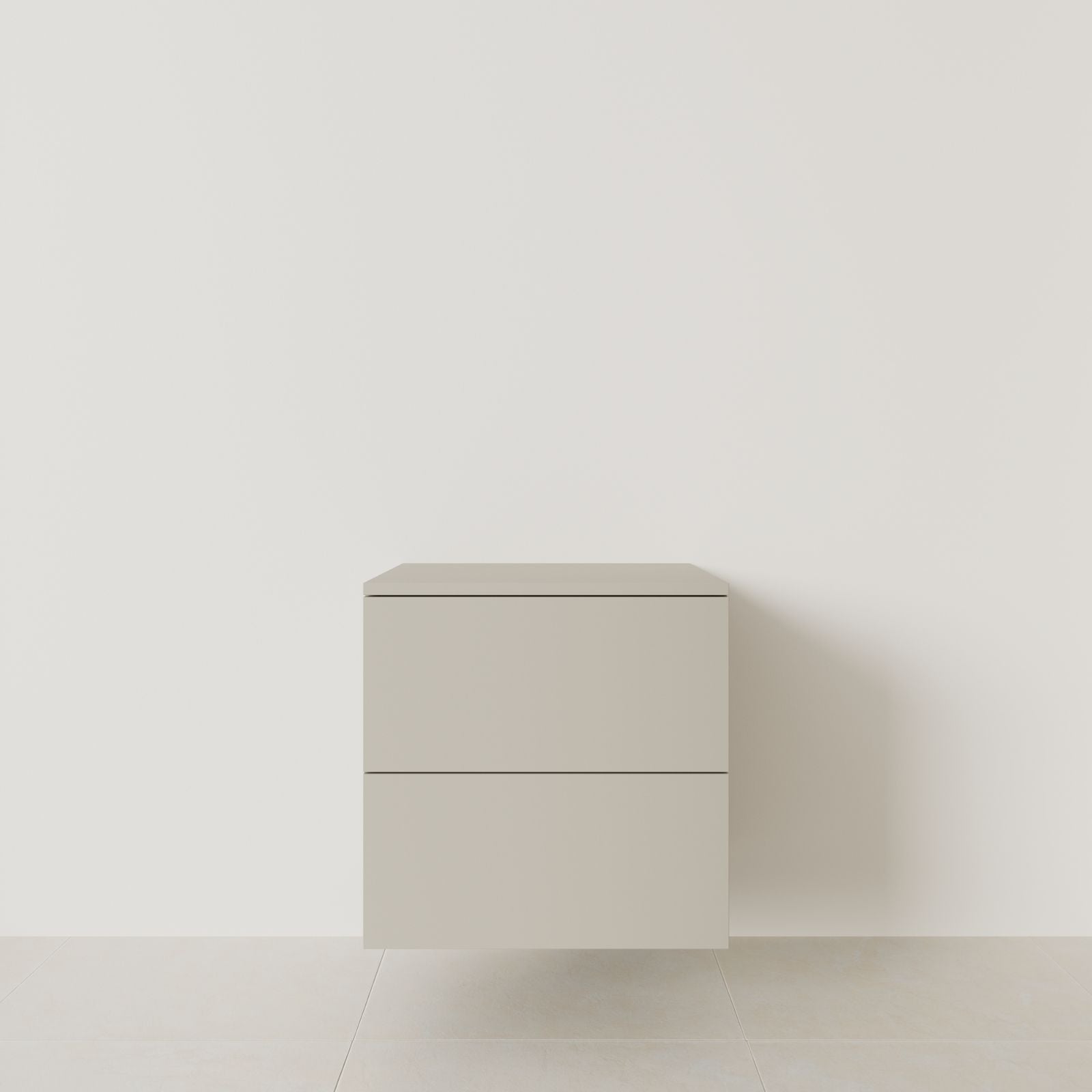 meuble salle de bain marco greige 60 cm meuble seul suspendu vue face