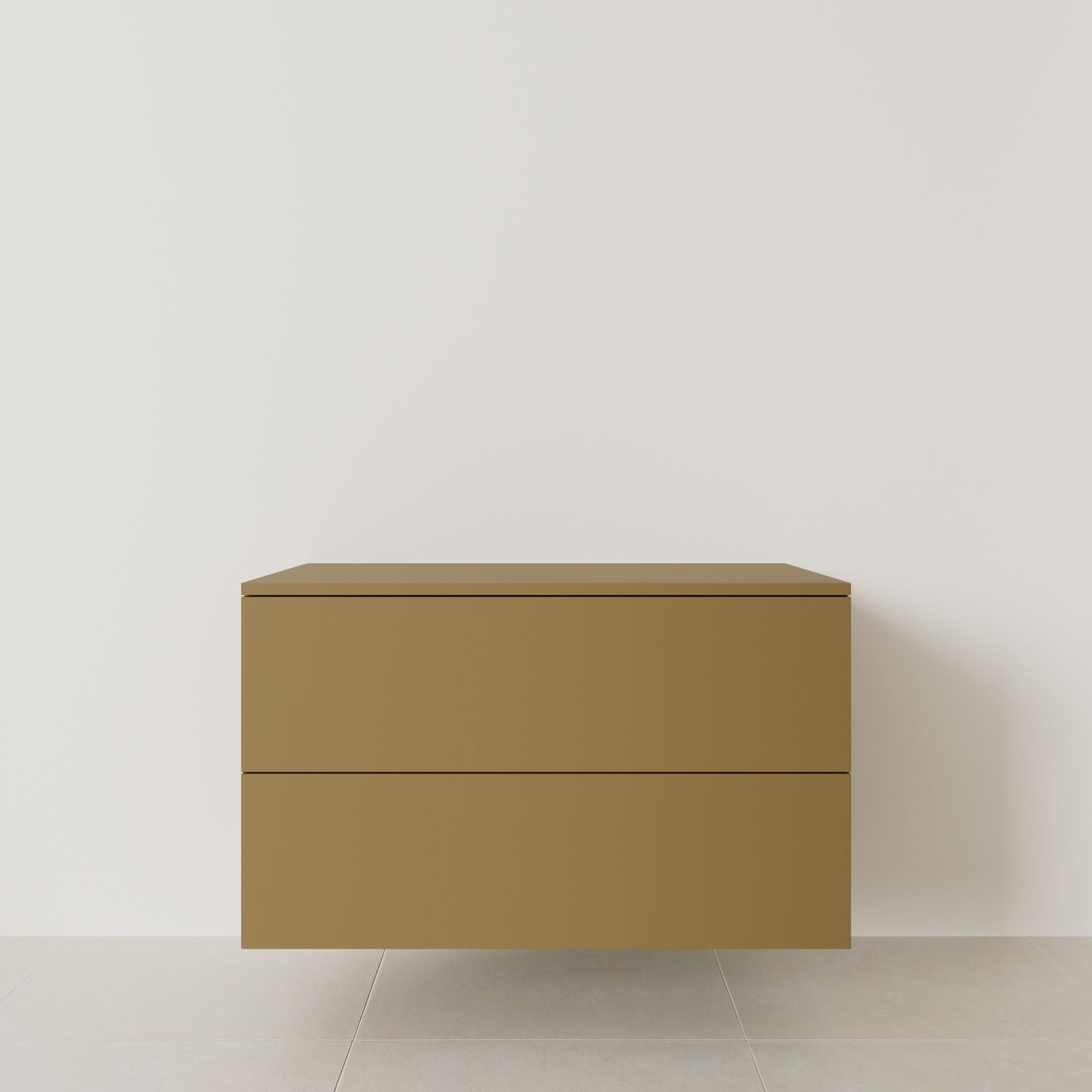 meuble salle de bain marco ocre 100 cm meuble seul suspendu vue face