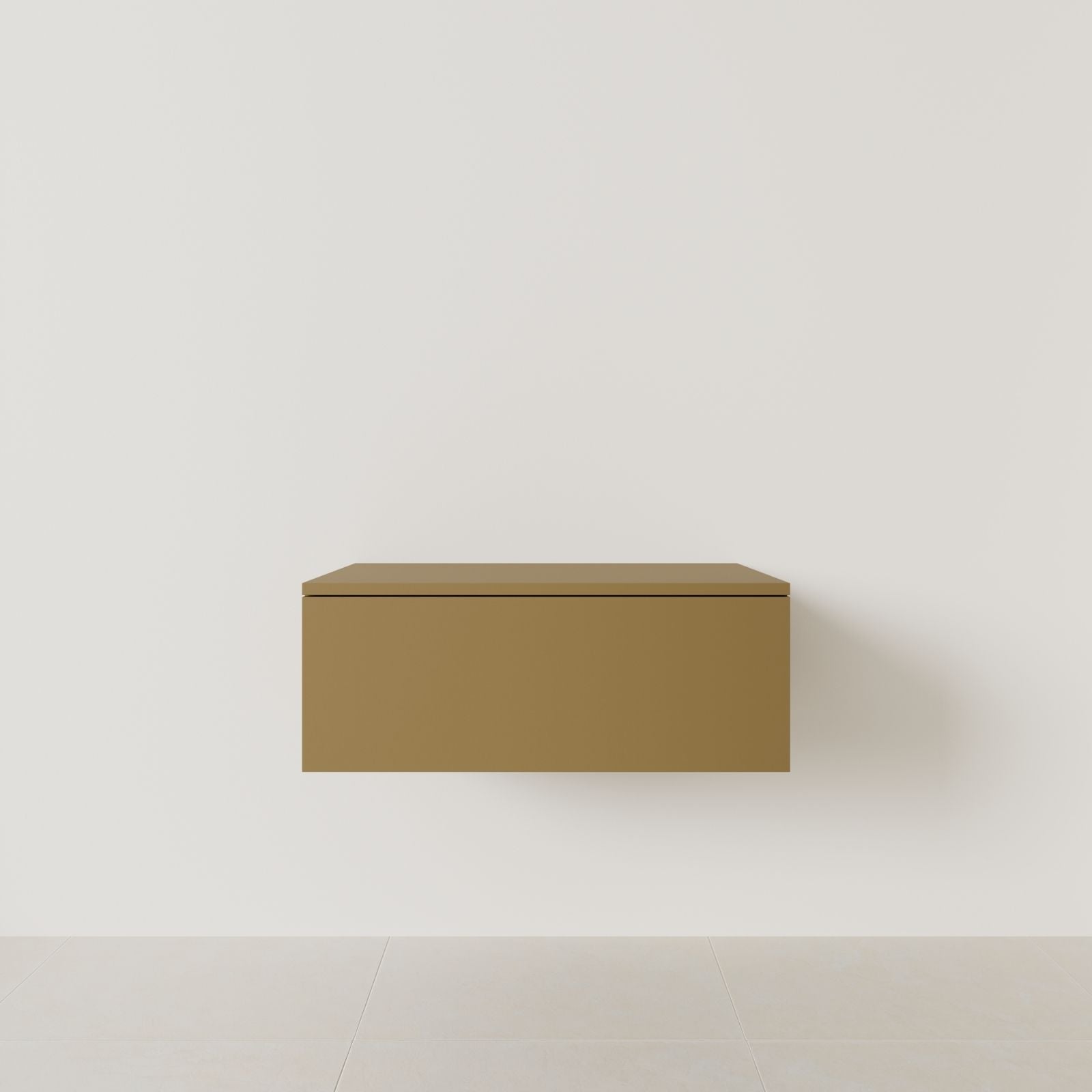meuble salle de bain mino 80 cm ocre meuble seul suspendu vue face