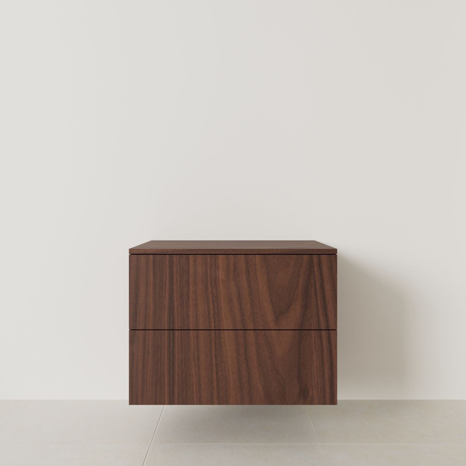 meuble salle de bain marco noyer 80 cm meuble seul suspendu vue face